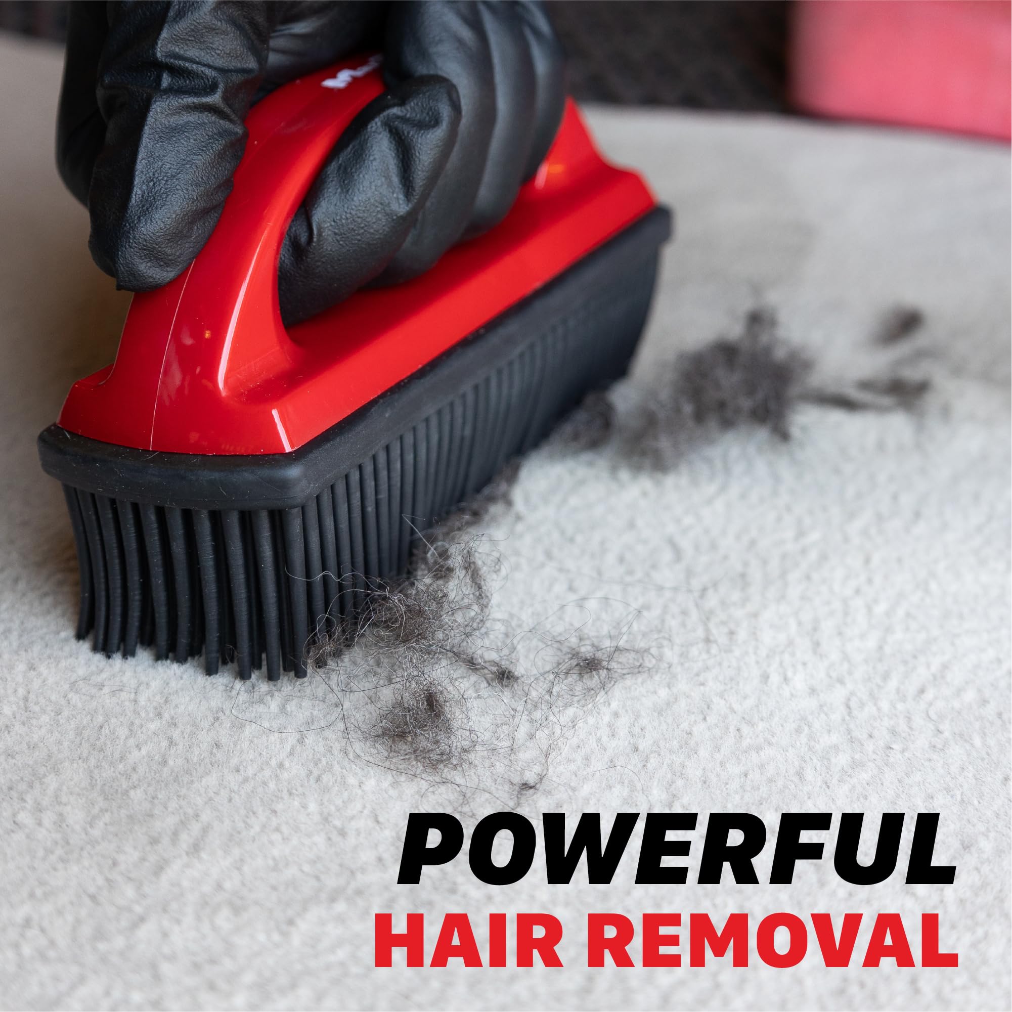 Maxshine Carpet Universal Car Lint & Hair Removal Brush - Electrostatic Rubber Bristles - Efficiently Removes Pet Hair from Dogs, Cats & Other Interiors & Carpets - Easy-to-Clean