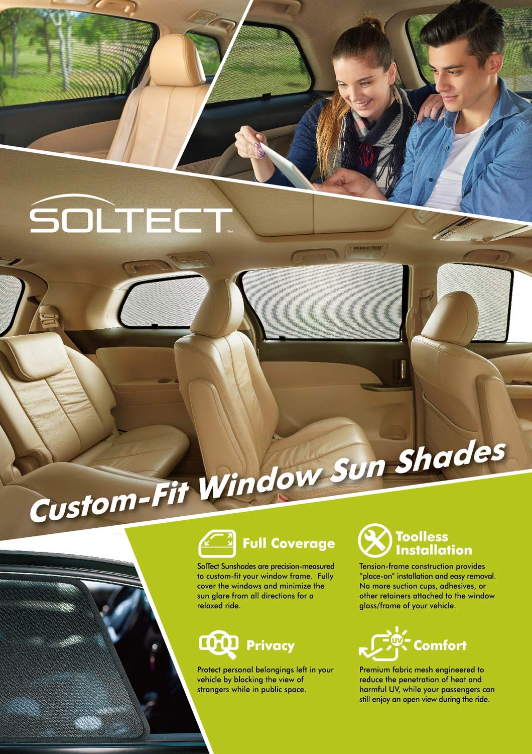 3D MAXpider Soltect Rear Window Custom Fit Sun Shade (for Select XV Subaru Cross Trek Models)