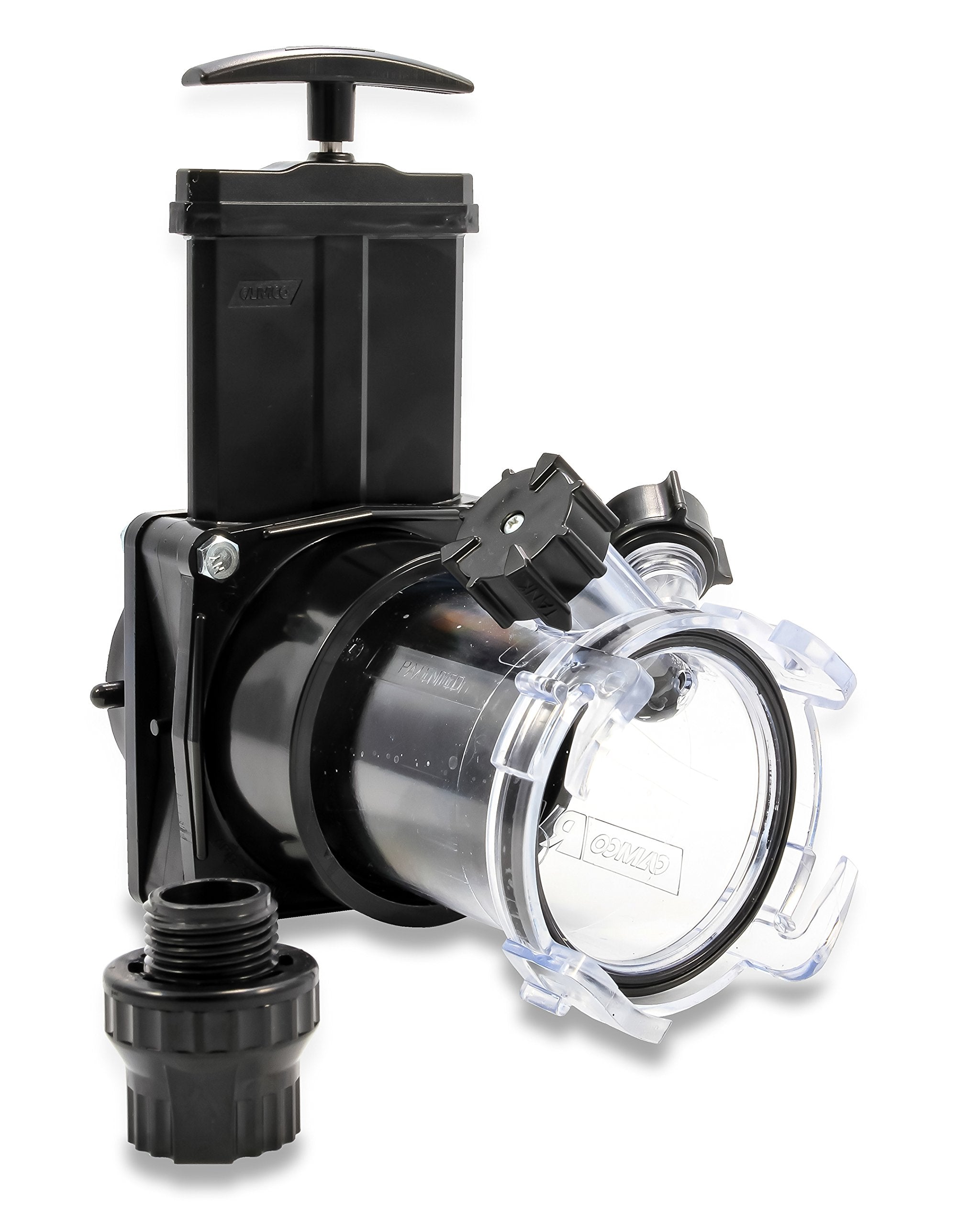 Camco Dual Flush Pro Holding Tank Rinser/RV Camper - Features 3-Inch Gate Valve & Reverse Flush Valve - Empties & Flushes RV Black Water Tanks and RV Sewer Hose (39062)
