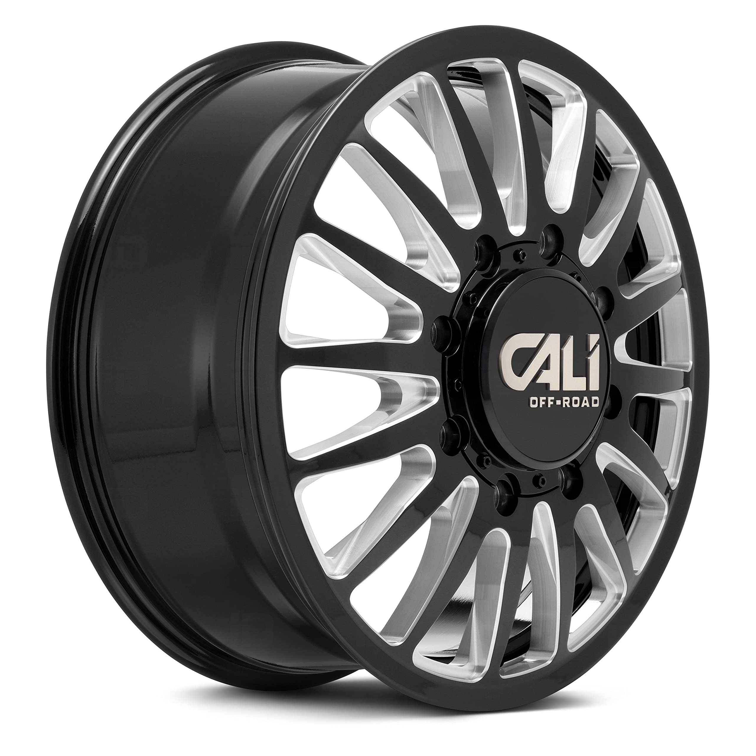 SUMMIT CALI OFF-ROAD DUALLY Black Wheel with Painted (22 x 8.25 inches /8 x 200 mm, 115 mm Offset)