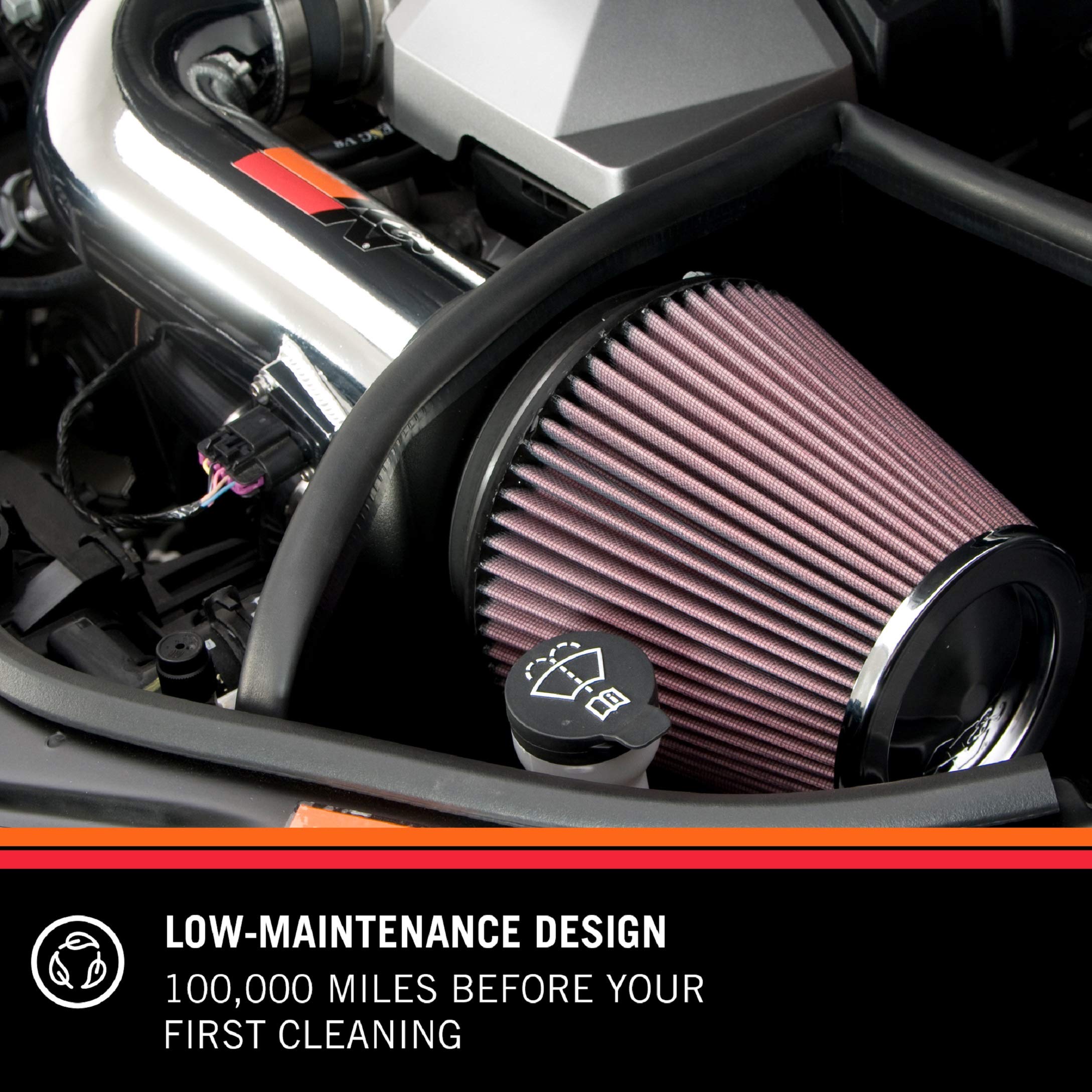 Cold Air Intake Kit K&N: High Performance, Increase Horsepower: Compatible with 1999-2000 HONDA (Civic Si) 69-1010TP
