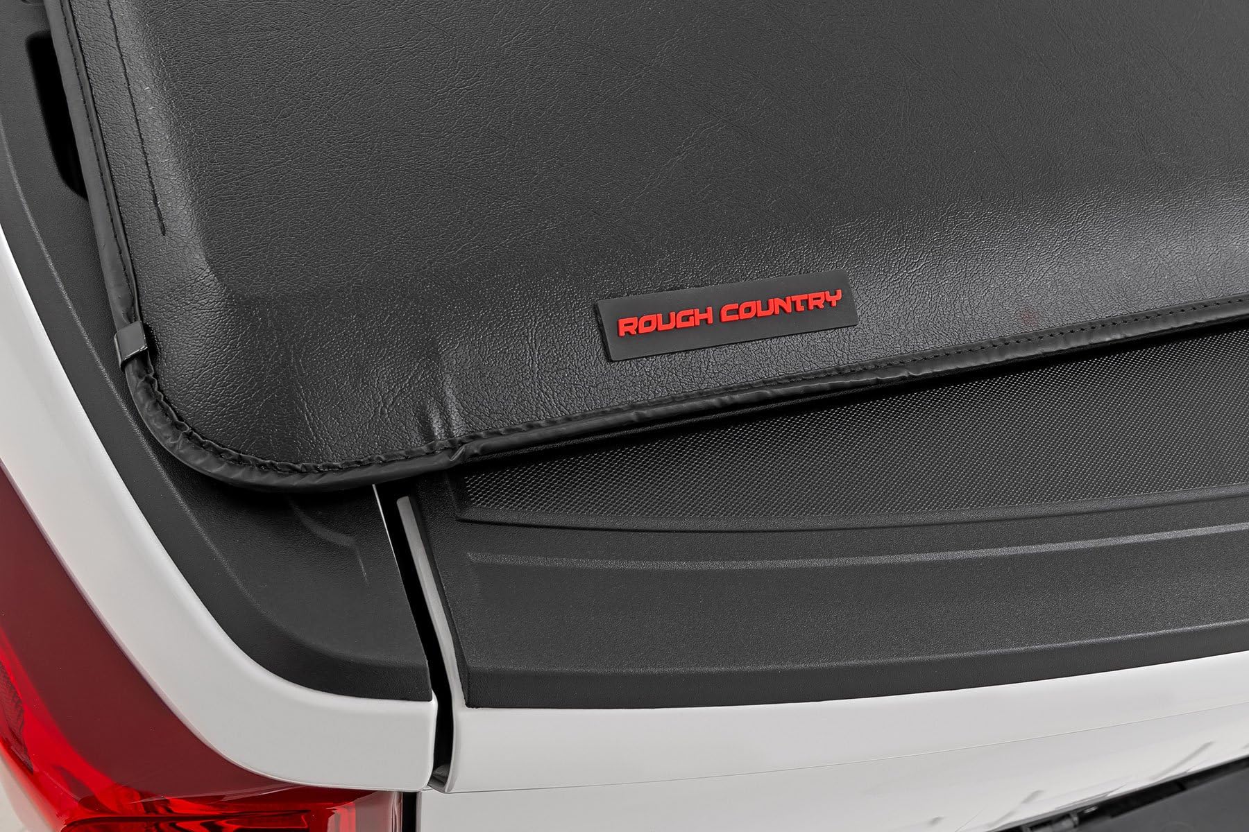 Soft Roll Up Rough Country Truck Bed Tonneau Cover for Toyota Tacoma (2016-2023) - Fits 5' (60") Bed, Weather-Resistant, Roll Up Bed Cover