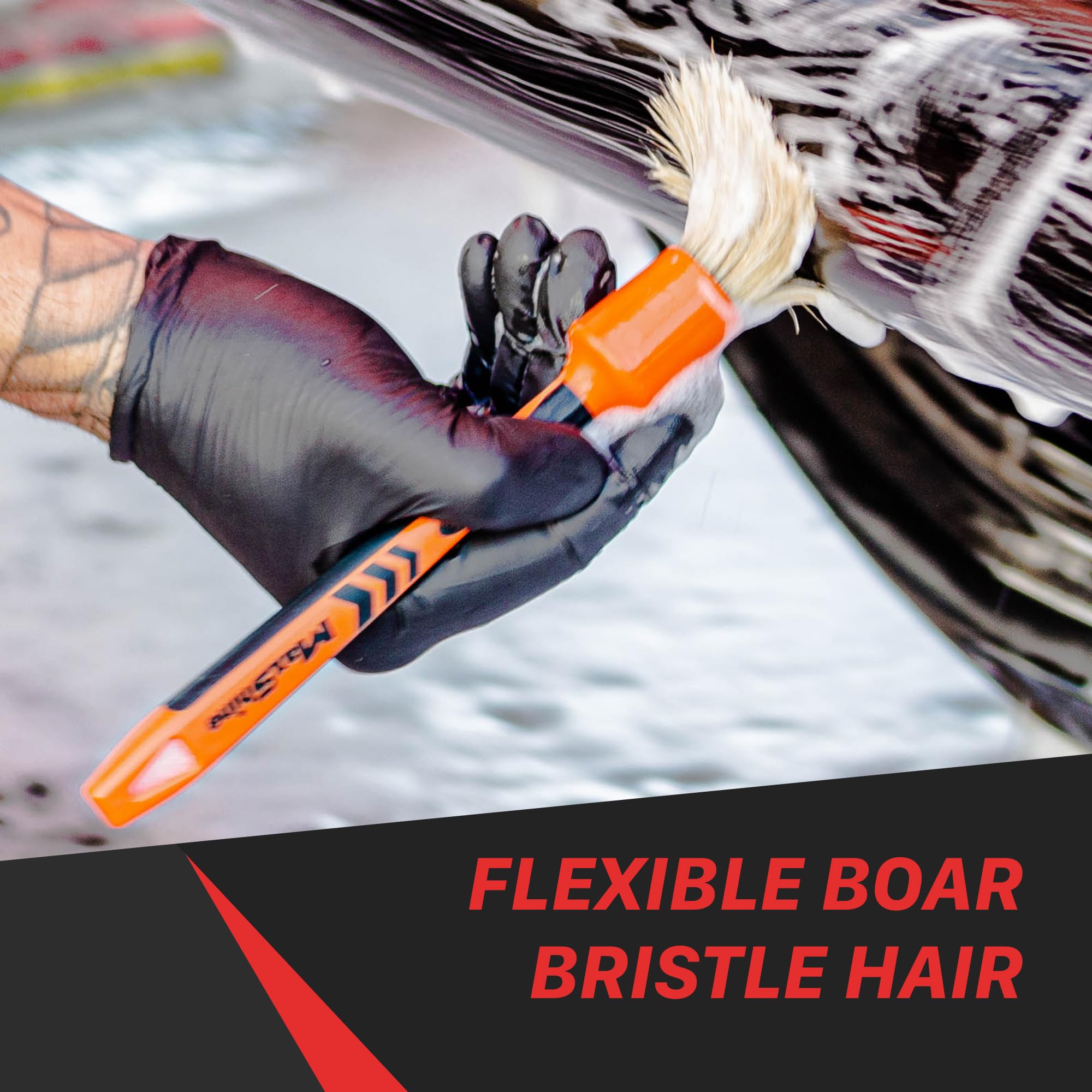 Maxshine #10 Small Universal Detailing Brush – Classic Boar’s Hair Bristles, Soft & Durable – Professional Brush for Interior, Exterior, Leather, Engine Bay & Wheels