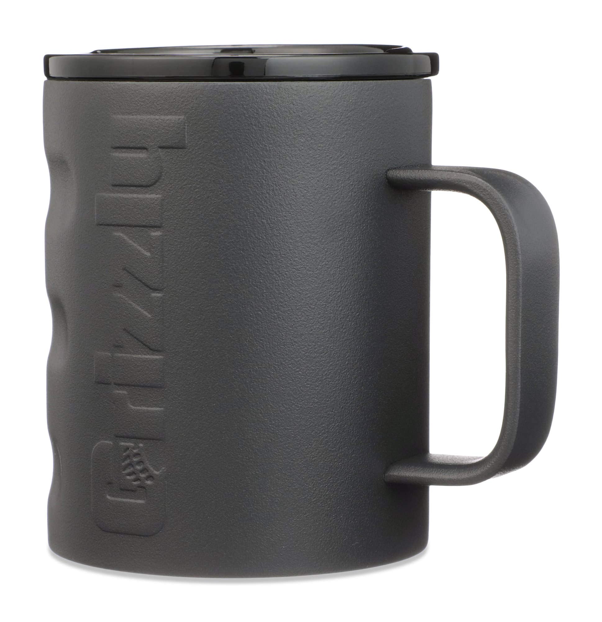 Camp Cup Grizzly Grip 11 oz | Stainless Steel |Vacuum Insulated with TwistTop Lid | Mug For Beach Camping Coffee Hiking Fishing Hunting Tea | Charcoal