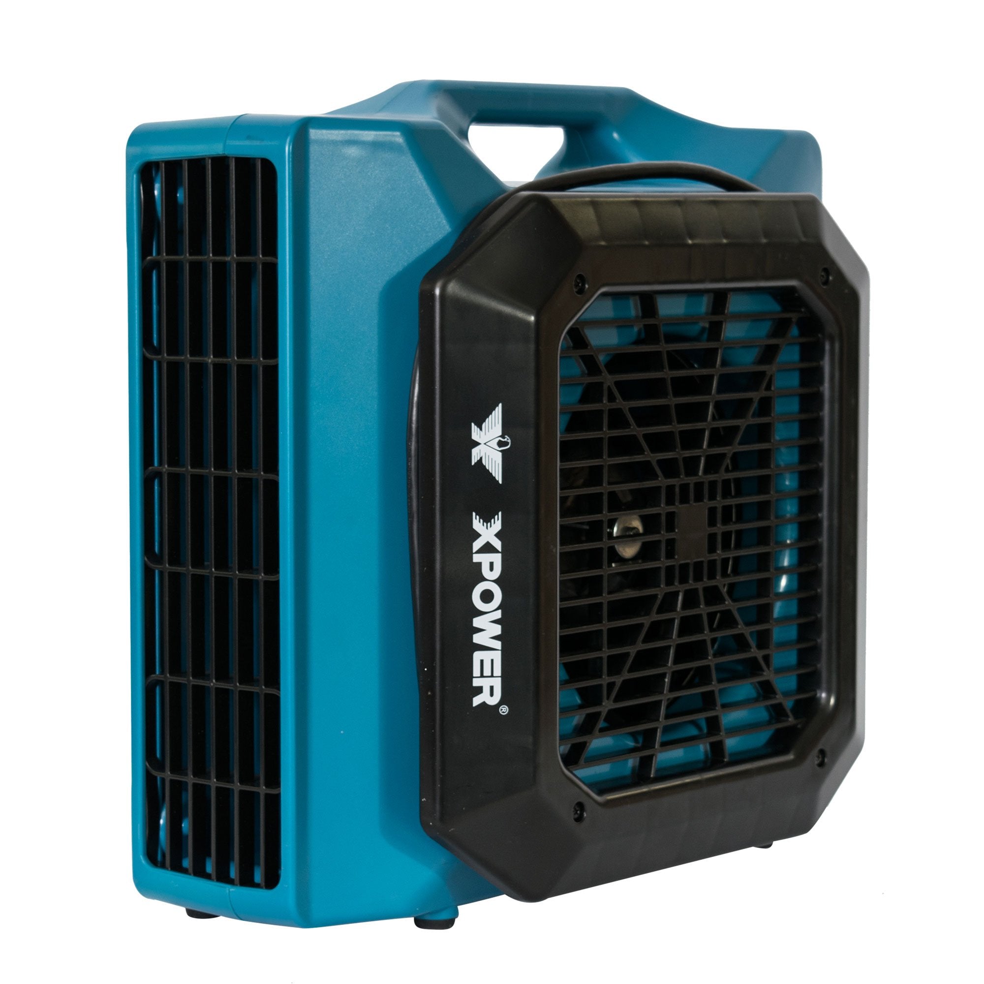 1/3 HP XPOWER XL-730A Low Profile Fan, 1150 CFM, 5 Speed Sealed Motor Air Mover, Carpet Dryer with Build-in GFCI Power Outlets for Daisy Chain (ABS)
