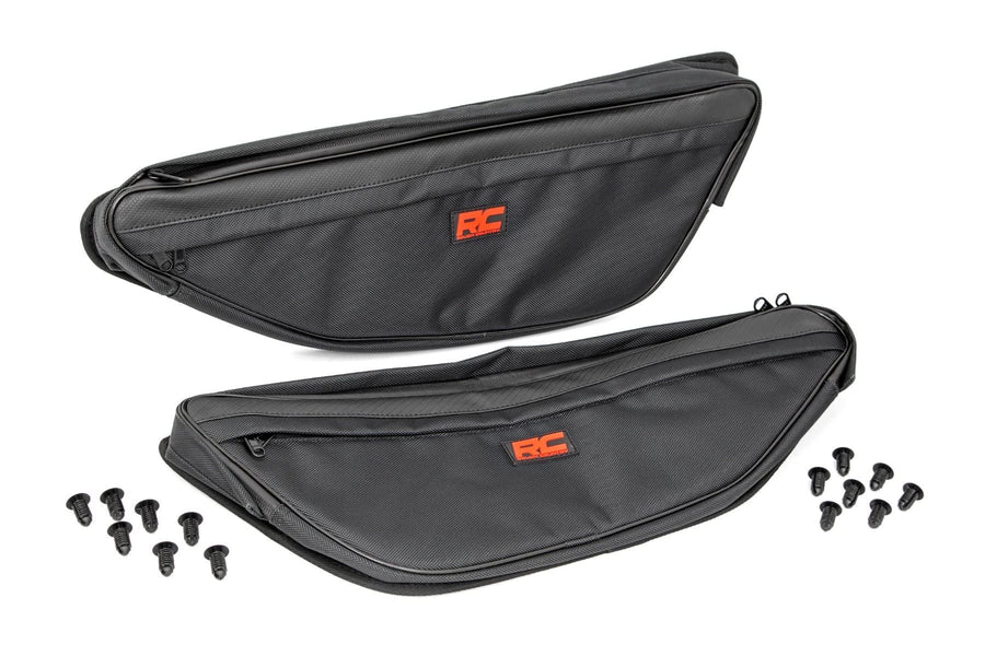 Rough Country Storage Bags Front Door for Honda Talon 1000 – Pair, 1680D Water-Resistant UTV Door Bags w/Knee Pads