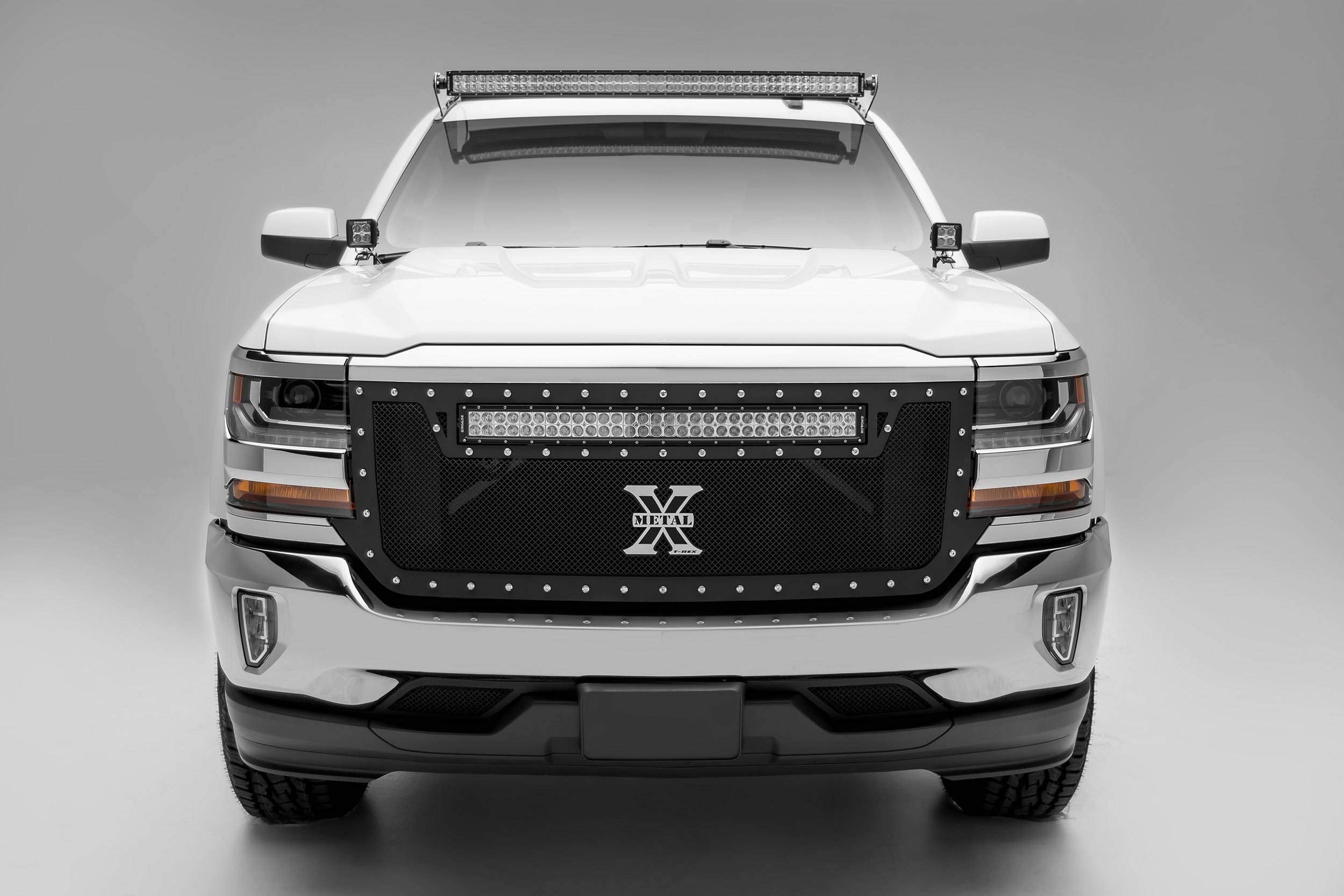 ZROADZ LED Front Roof Mounting Bracket - Compatible w/ 2014-2018 Chevrolet Silverado 1500 - to Mount (1) 50 Inch ZROADZ or similar style Curved Light Bar (Not Included) - PN #Z332081, Black