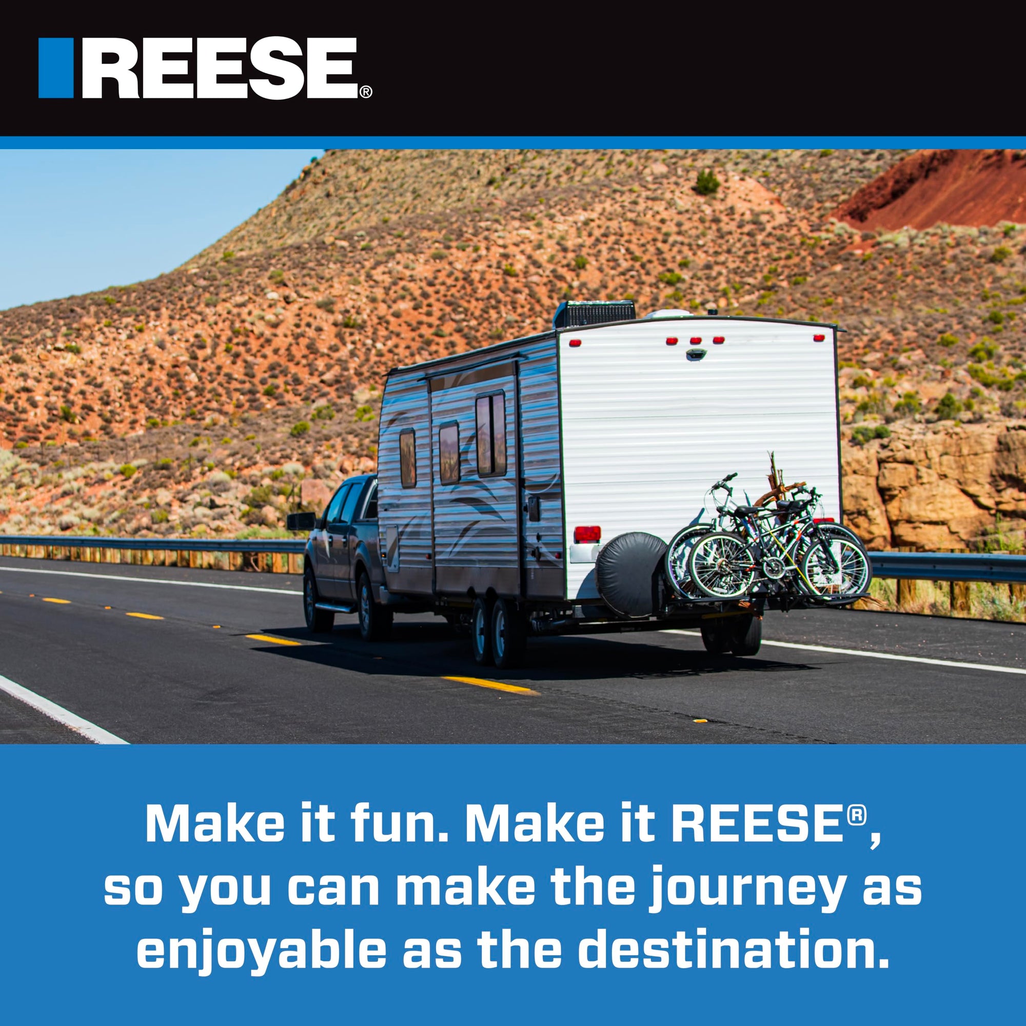 Reese Draw-Tite Fifth Wheel Hitch Mounting System Custom Bracket, Compatible with Select Chevrolet Silverado : GMC Sierra, Black