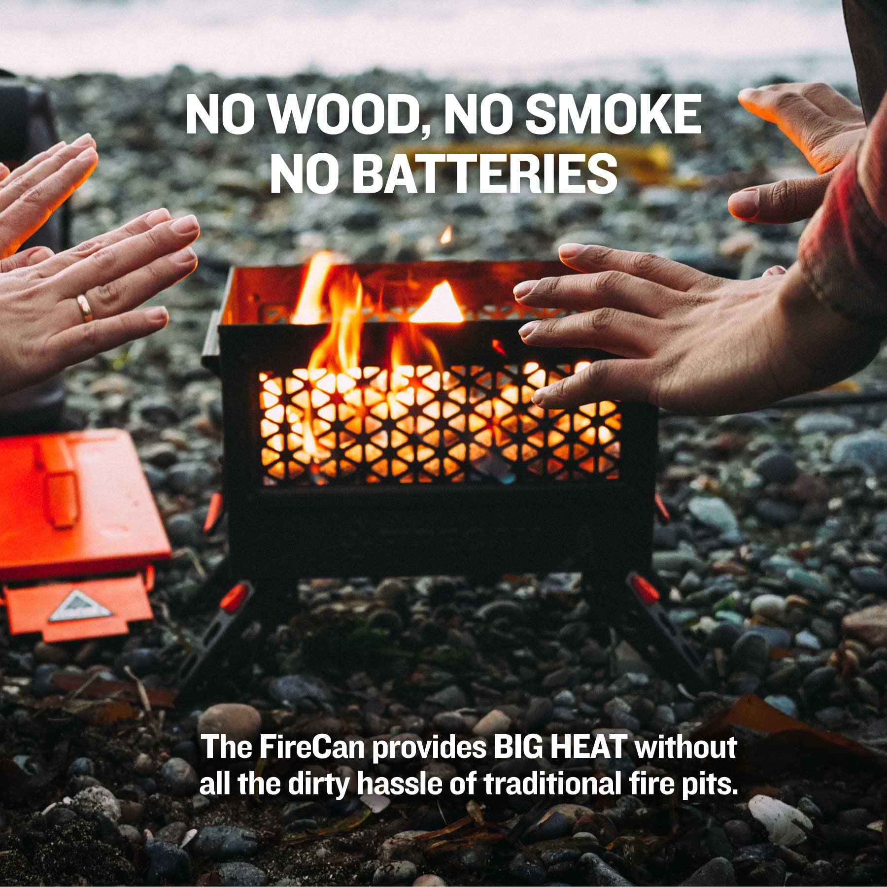 FireCan Ignik Portable Propane Fire Pit with Hose and Adjustable Regulator