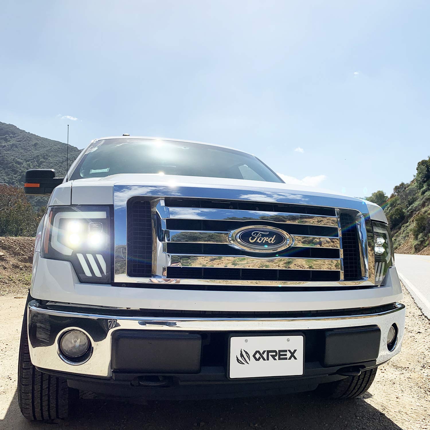 880191 AlphaRex USA Nova Series LED Projector Headlights fits Ford F-150,Clear