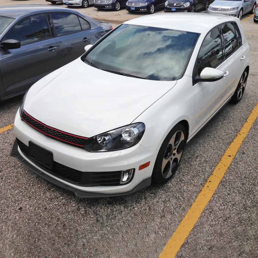 Matte Black Spec-D Tuning Front Bumper Lip Compatible with 2010-2013 Volkswagen Golf 6