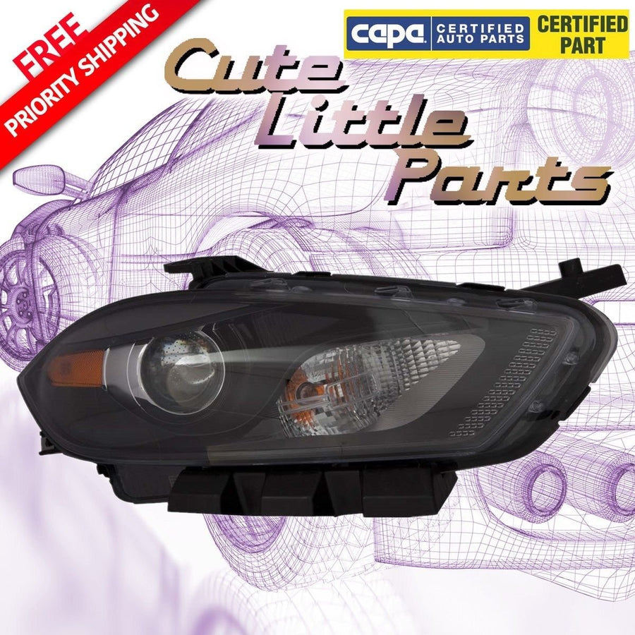 DEPO AUTO PARTS Right CAPA Black Trim Passenger Headlight for 2013 2014 2015 DODGE DART Priority