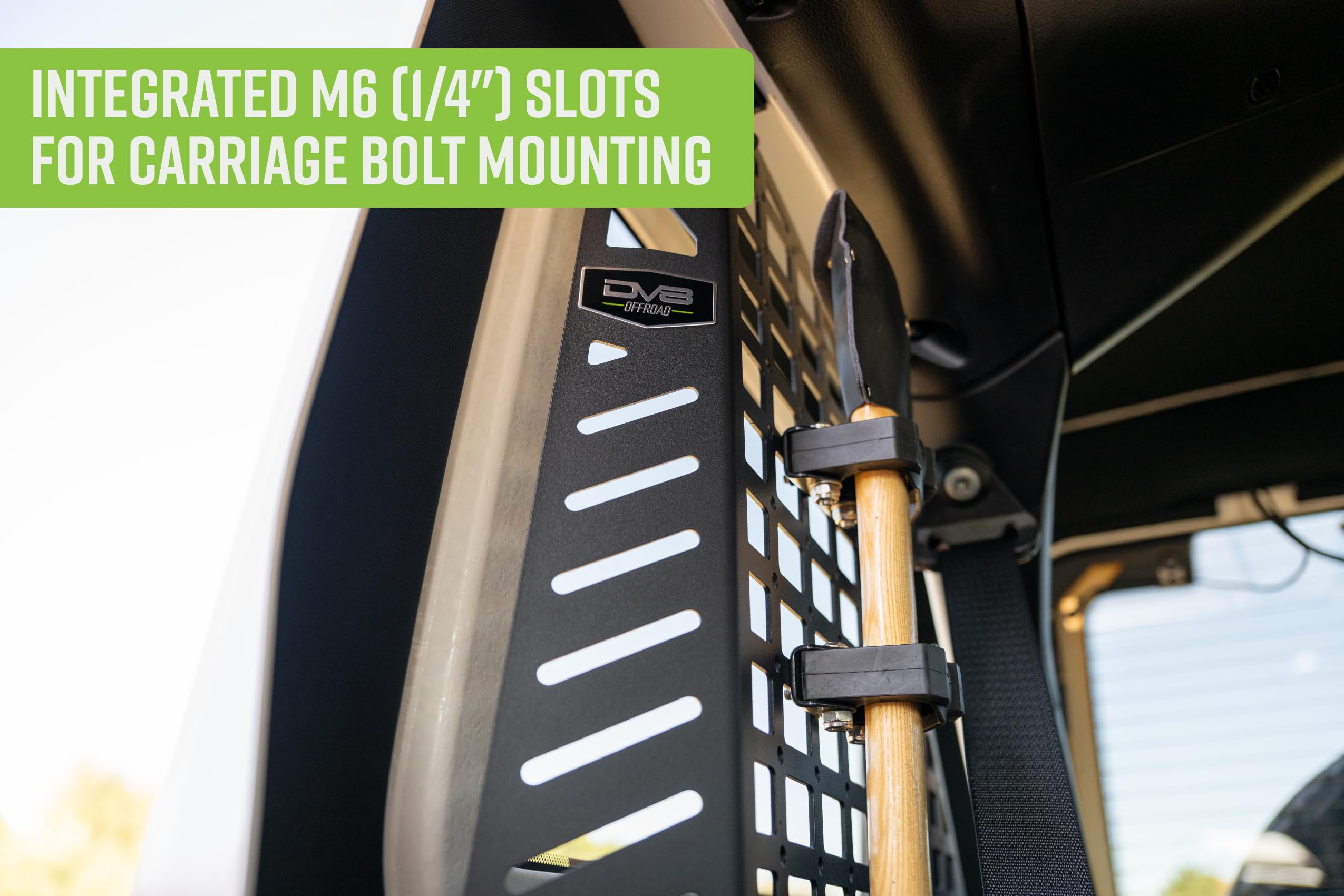 Molle Panels for DV8 Offroad Rear Window 2018-2025 Jeep Wrangler JL 4-Door | Versatile Mounting Solutions | Integrated M6 Slots for Carriage Bolt Mounting | Rigid Fitment | Fully Bolt-On