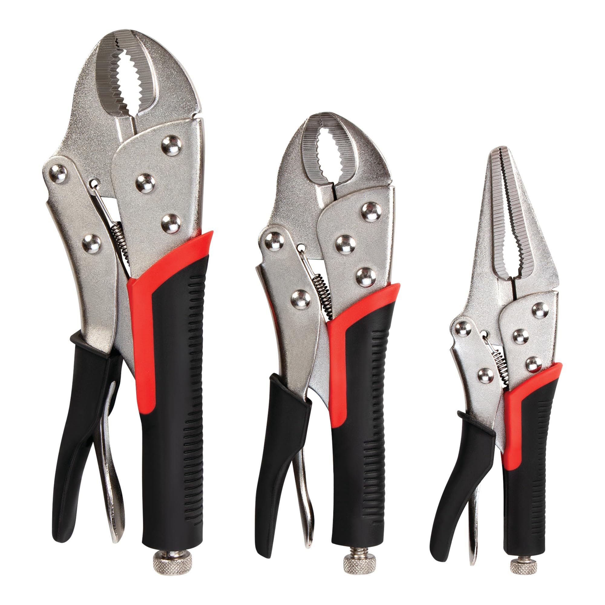 3 Piece Performance Tool Dual Cushion Locking Plier Set