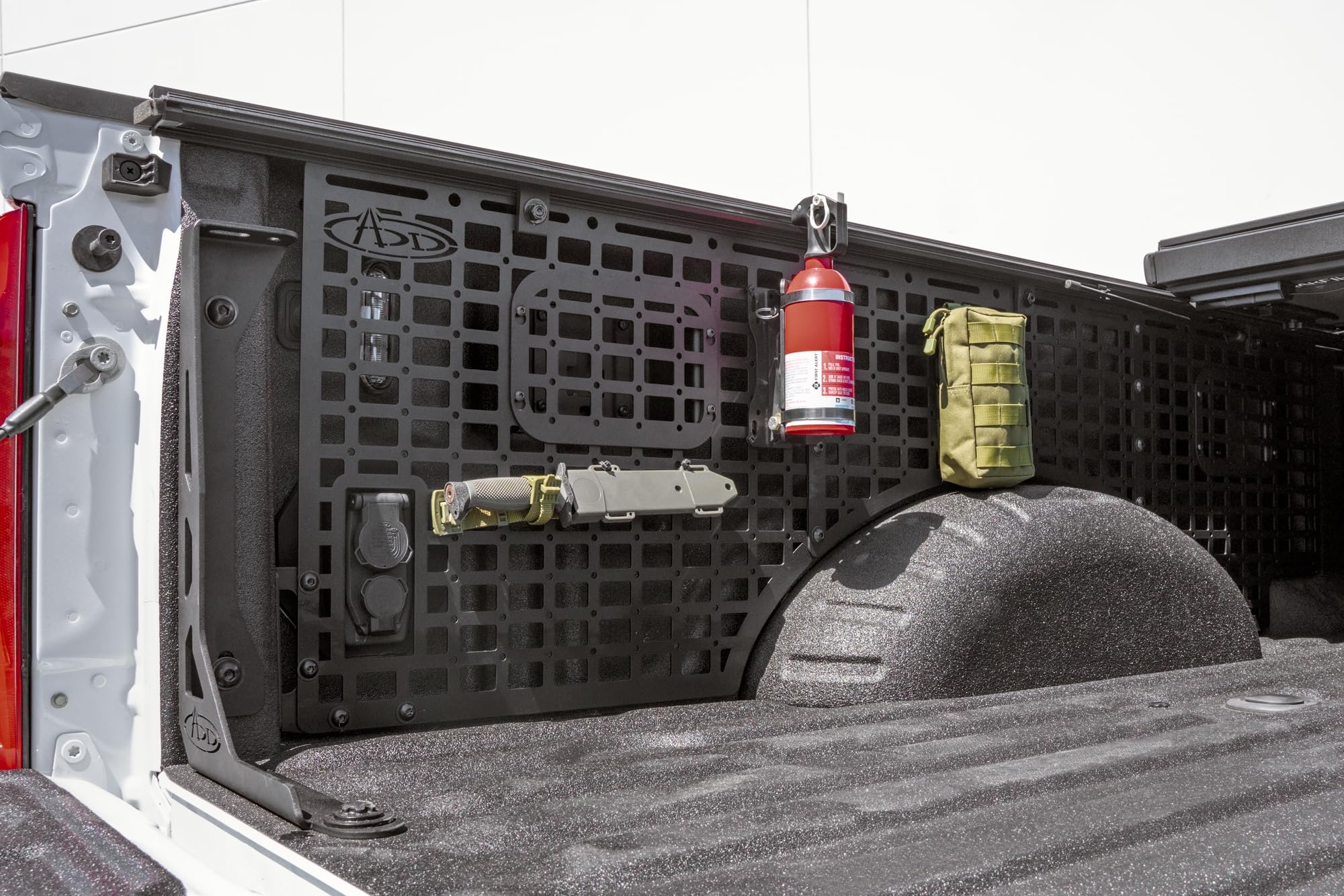 Bed Side Molle Panels Addictive Desert Designs for The 2023-2024 Ford F-250 & F-350 with 6.75' Bed | Keeps Main Cargo Area Clear for Larger Loads | Made in The USA (Driver Full Kit)
