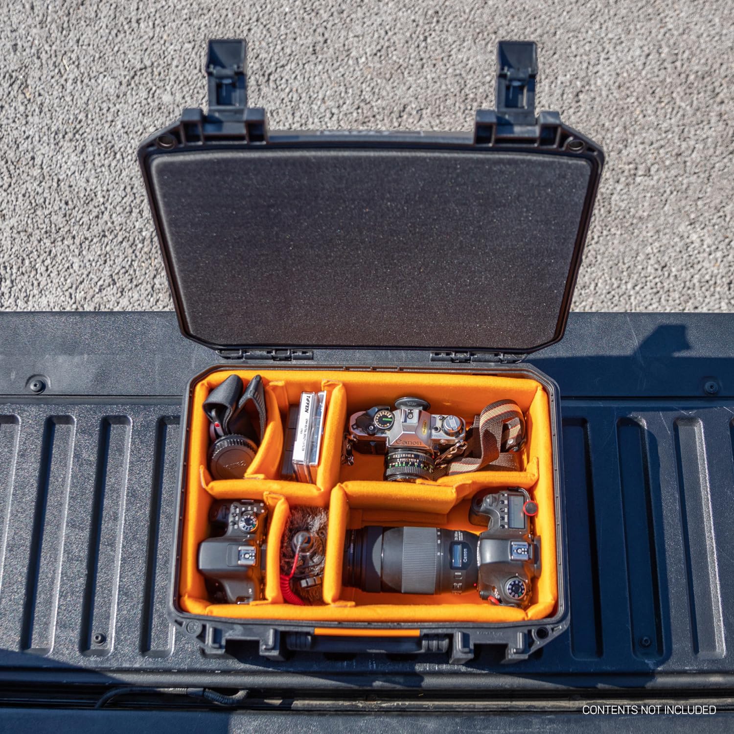 V550 Pelican Vault - Multi-Purpose Hard Case with Padded Dividers for Camera, Drone, Equipment, Electronics, and Gear (Black)