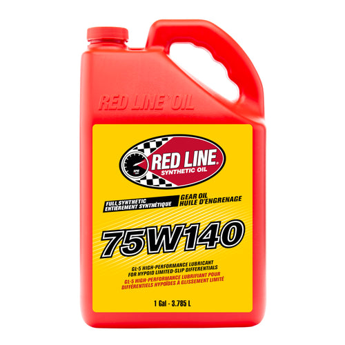 75W140 Red Line 57915 Synthetic Gear Oil for Hypoid Limited Slip Differentials - 1 Gallon