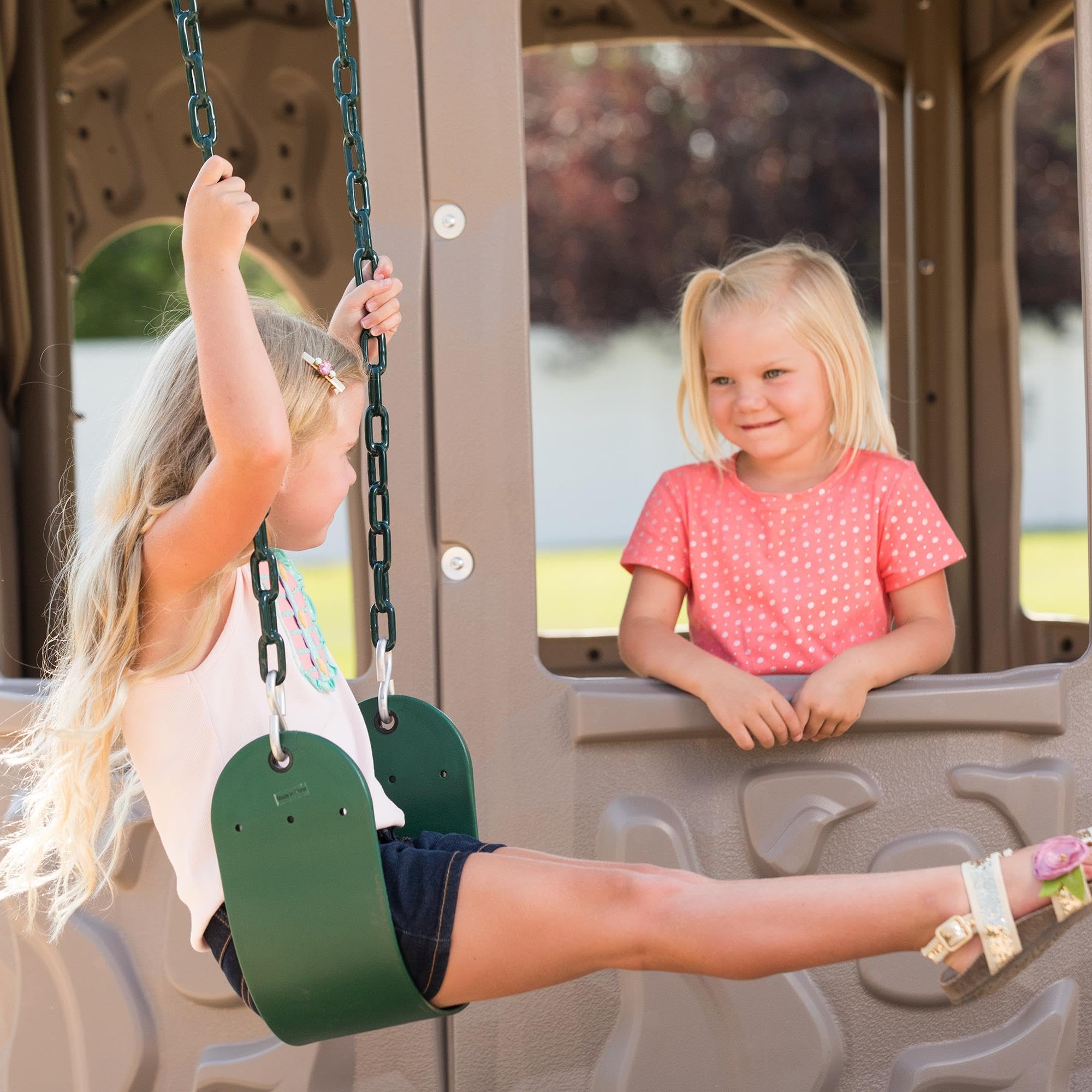 Adventure Tower Lifetime Swing Set Playset with Spider Swing