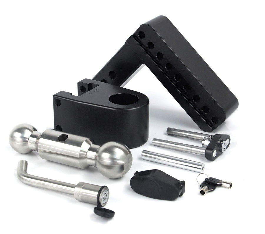Drop Hitch Receiver Weigh Safe LTB6-2-KA-CER-BLA: 2 Inches Adjustable, Black