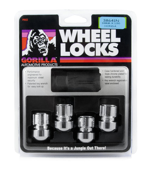 Honda/Acura Gorilla Automotive 38641N Chrome Ball Seat Wheel Locks (14mm x 1.50 Thread Size)