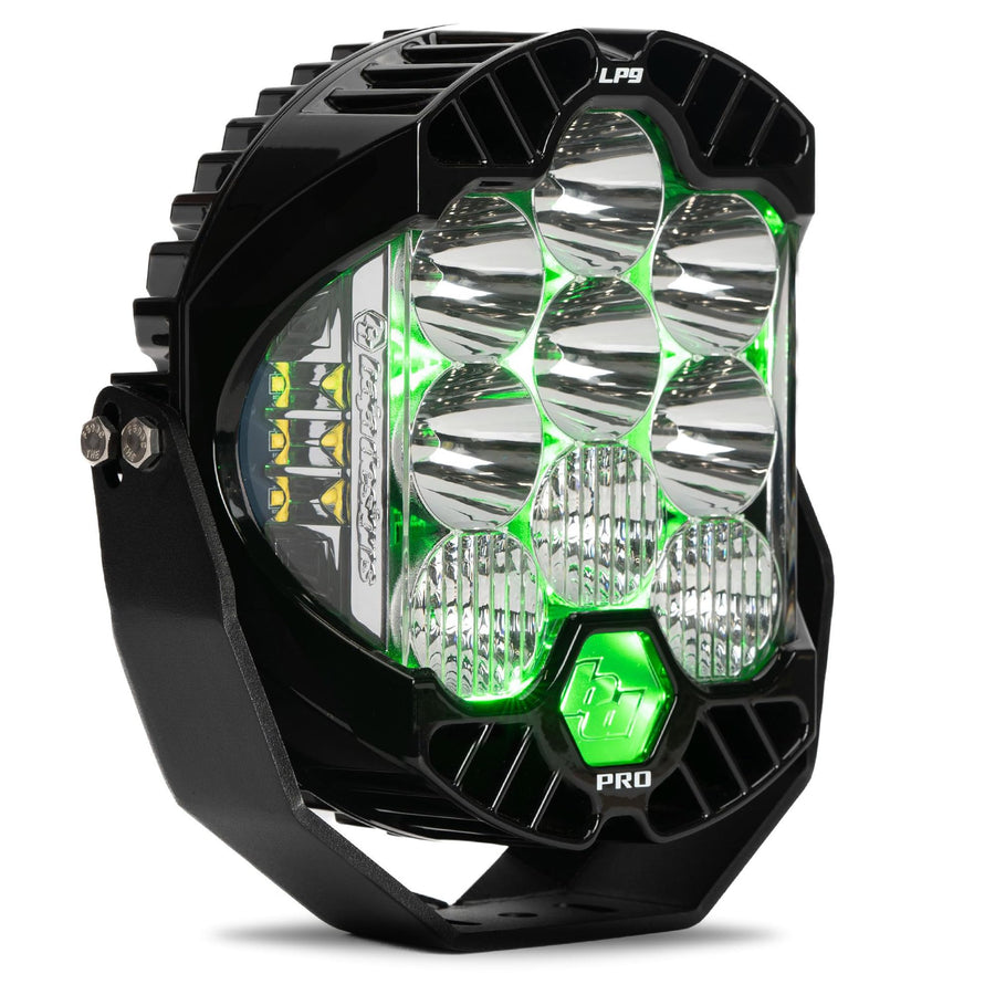 LP9 Pro Baja Designs LED Light Pod with Backlight - Universal Fit, Lifetime Protection (Driving/Combo; Green)
