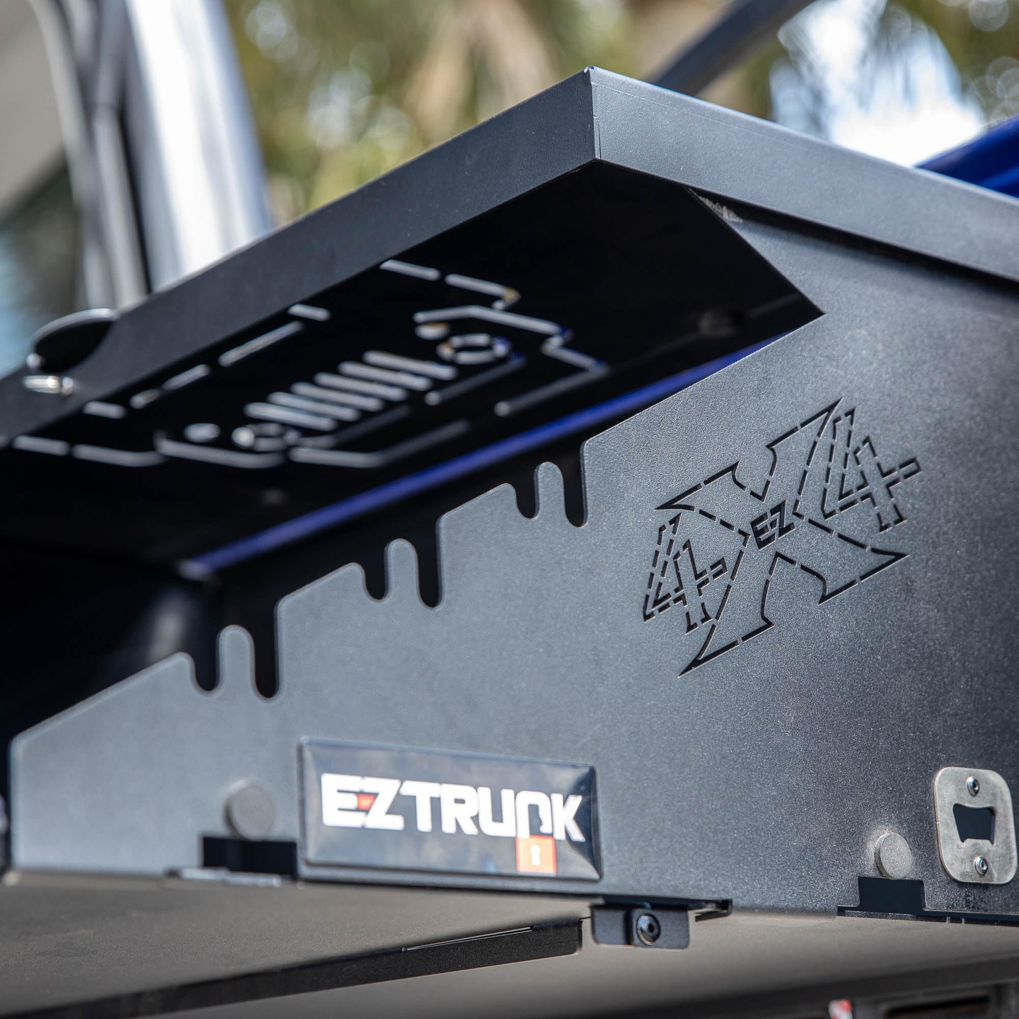 EZ4X4 Aluminum Lightweight Double Level EXTEREME Tailgate Table Foldable Cargo Shelf Storage Rack fits All Wranglers TJ/JK/JKU/JL/JLU Patent Pending