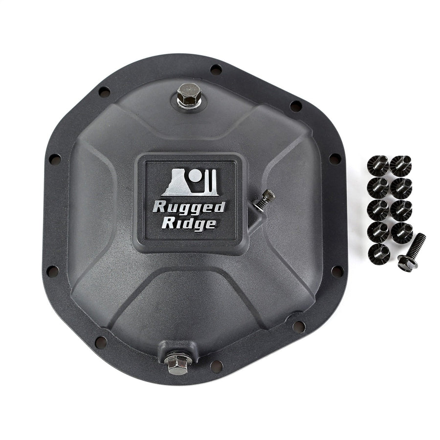 Boulder Aluminum Differential Cover, Rugged Ridge | Black | 16595.12 | Fits Dana 44