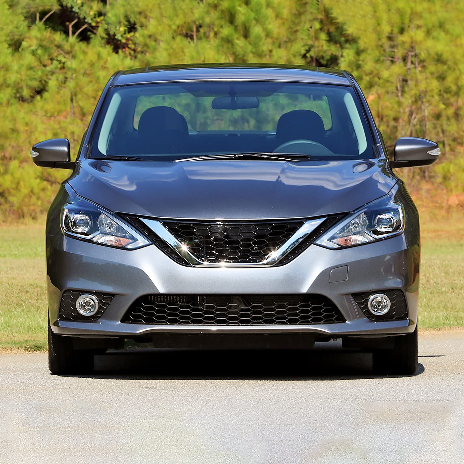 Clear Bumper Driving Fog Lights + Bulbs + Switch SPEC-D TUNING Compatible with 2016-2017 Nissan Sentra L+R Pair Assembly