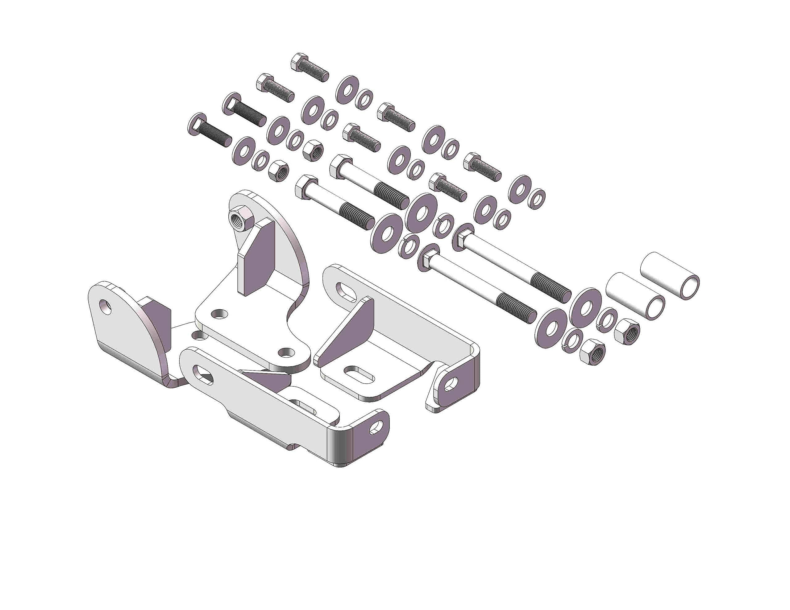 Husky Towing Fifth Wheel Trailer Hitch Mount Kit 32556 Fits Ram 2500 2014-2025 Bracket Set 4 Piece Bolt-On Drilling Required