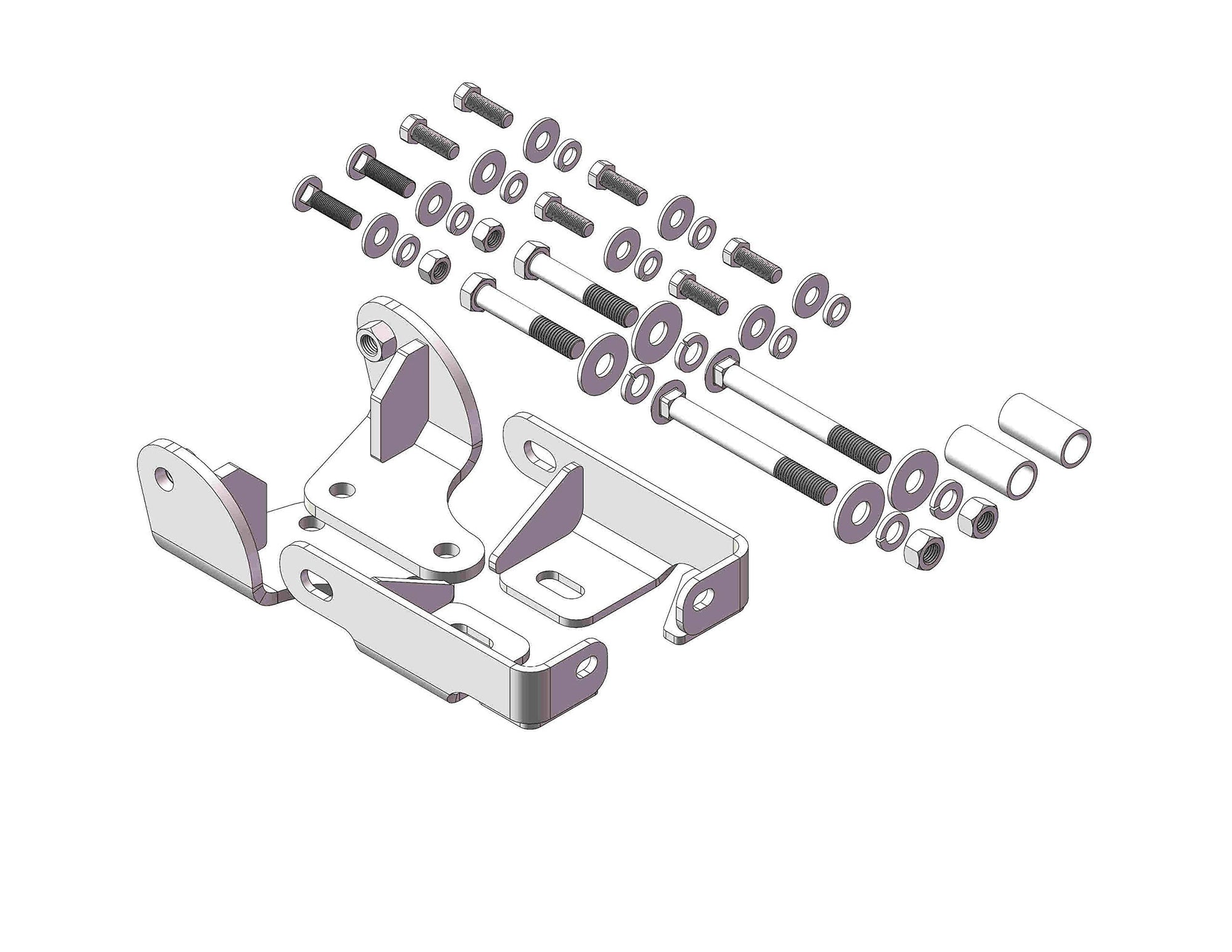 Husky Towing Fifth Wheel Trailer Hitch Mount Kit 32556 Fits Ram 2500 2014-2025 Bracket Set 4 Piece Bolt-On Drilling Required