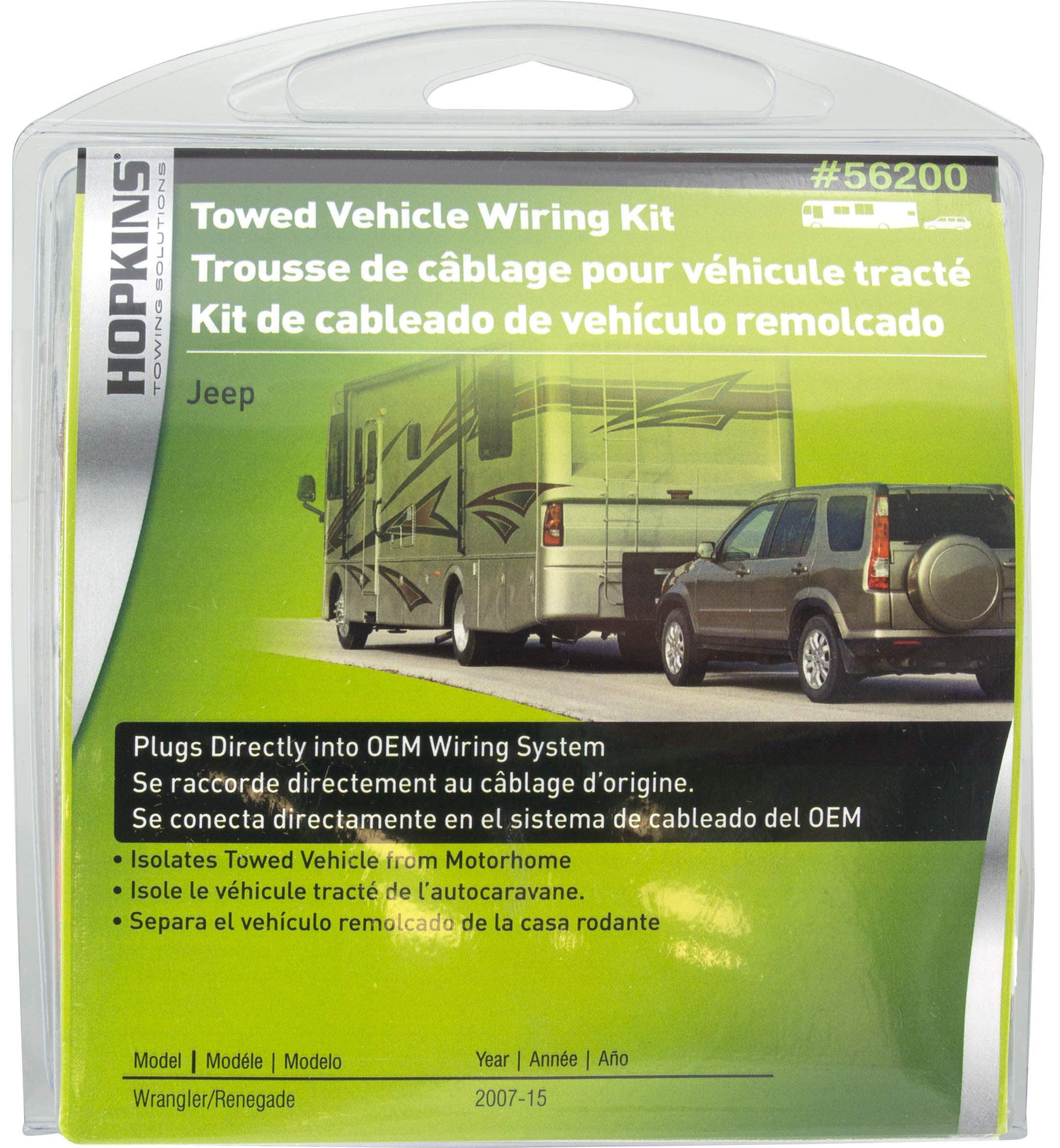 Plug-In Simple Hopkins Towing Solutions 56200 Towed Vehicle Wiring Kit