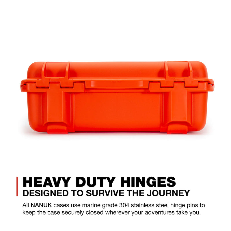 Waterproof Nanuk 925 Hard Case with Custom Foam, Orange