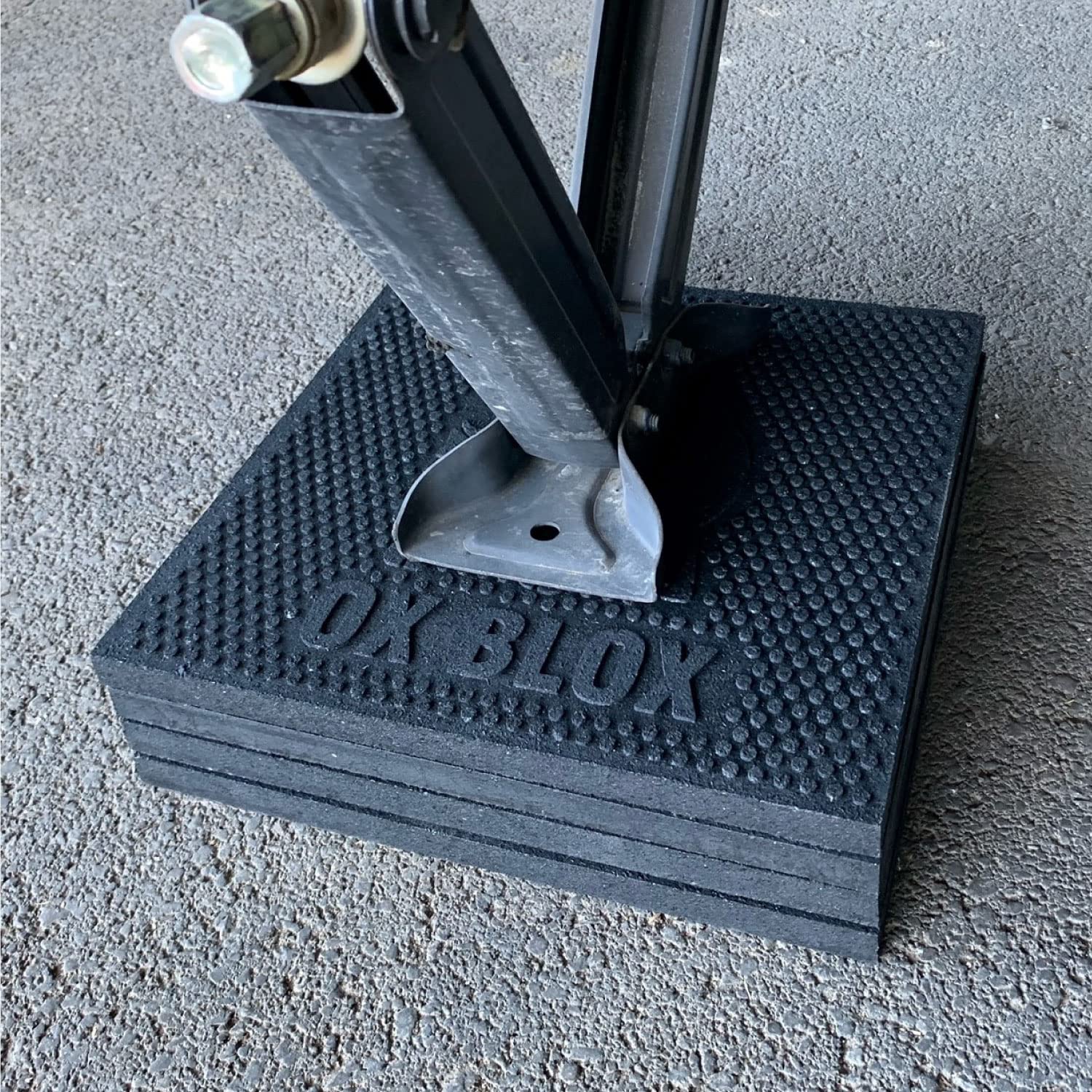 4-Pack EKON RV Jack Stabilizer Pads 12x12x0.75 - Slip-Resistant RV Jack Pads - Rubber Levelers for Campers and Trailers - Prevents Sinking and Aids in Stabilizing