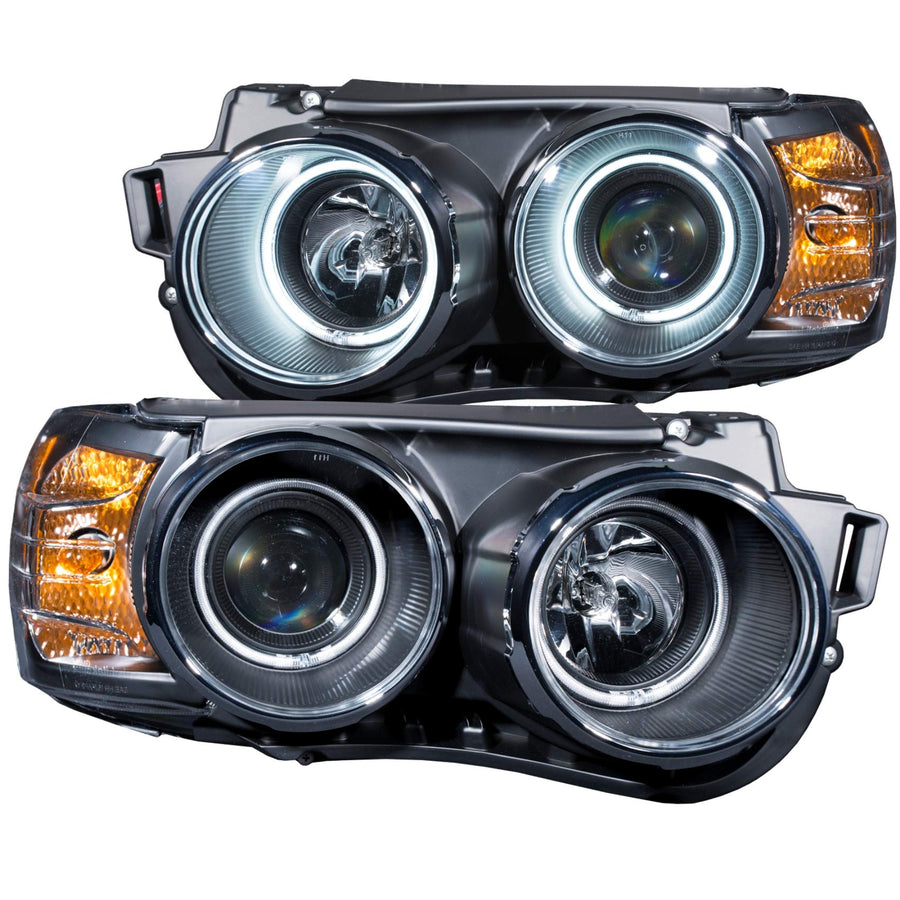 Halogen Projector Headlight AnzoUSA 121488 for Chevrolet Sonic Black/Clear/Amber
