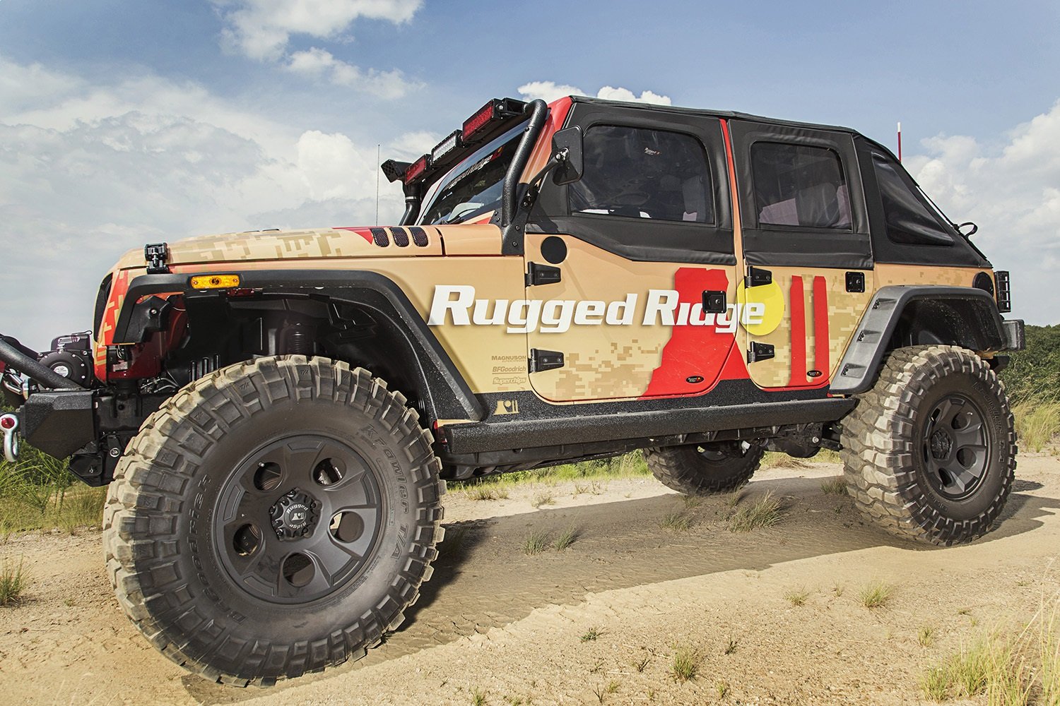 Rugged Ridge Rock Sliders XHD for Jeep Wrangler JKU | Steel | 11504.18 | Fits 2007-2018 Jeep Wrangler JKU 4-Door