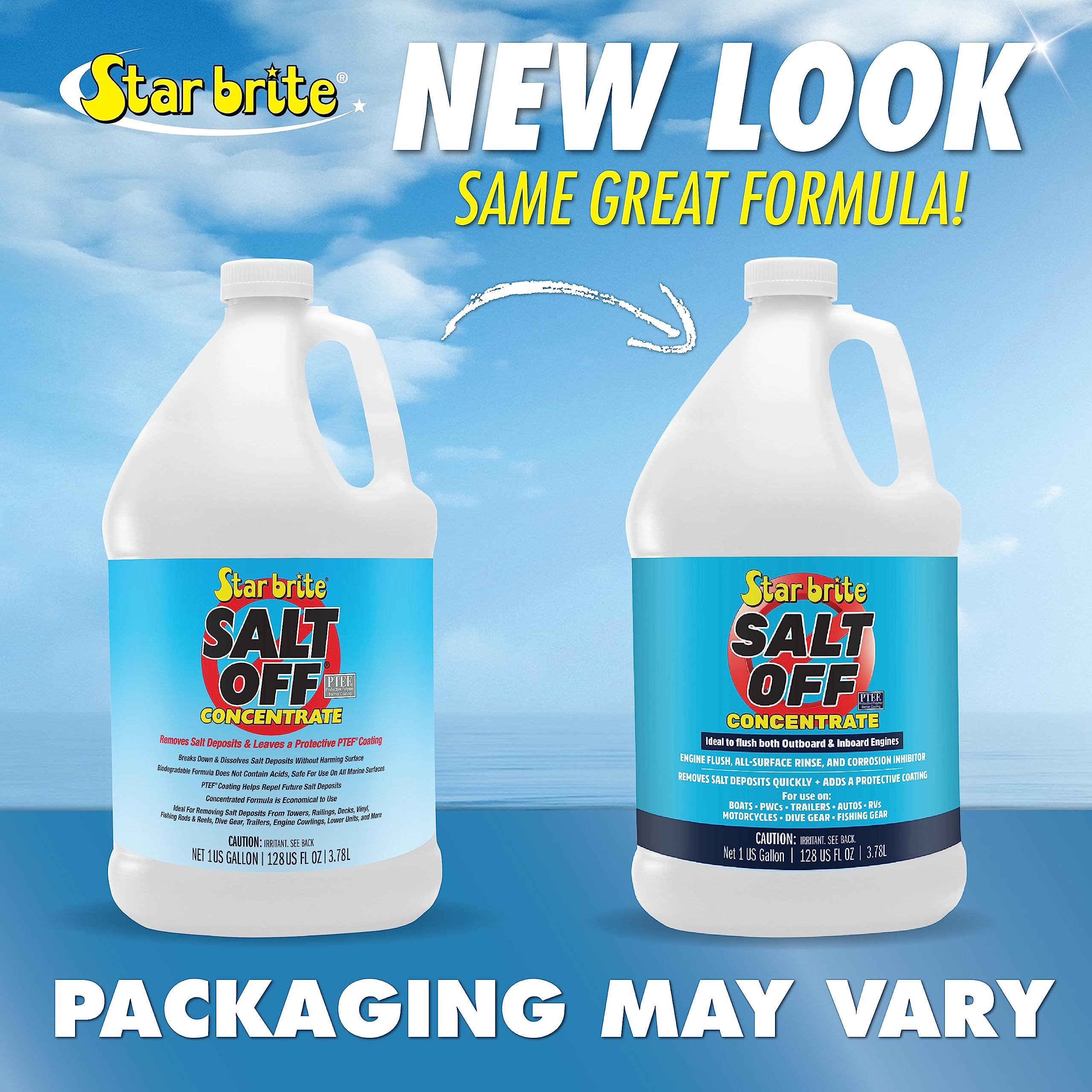 Salt Off Concentrate STAR BRITE - Ultimate Salt Remover Wash & Marine Engine Flush for Boats, Vehicles, Trailers, and More - 128 OZ Gallon (093900N)