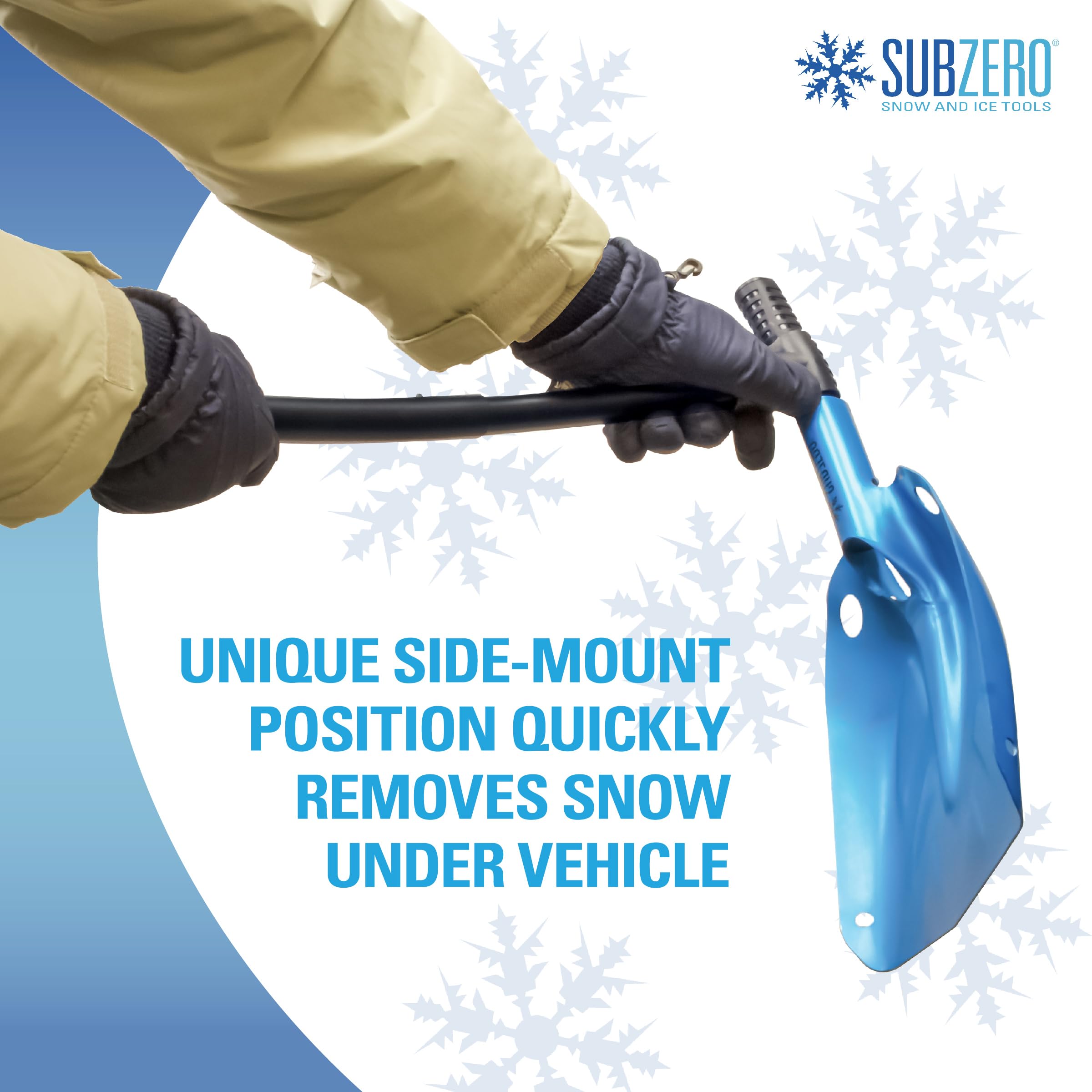 Collapsible Snow Shovel SubZero 17222, Light Weight Aluminum Snow Shovel for Car, Emergency Shovel for Driveway and Car (pack of 1)