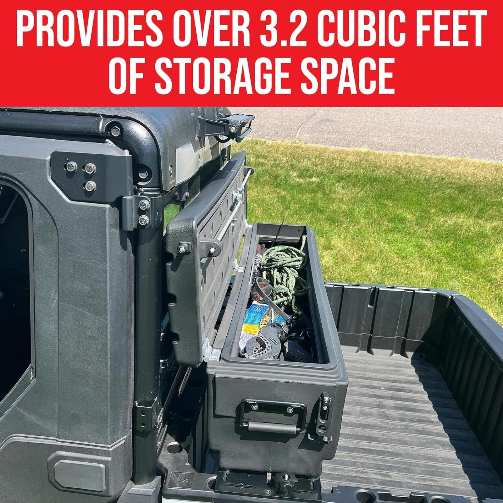 DU-HA 70820 DUHA All-Terrain Side by Side Storage Box fits Most ATVs and UTVs - Black Heavy Duty Storage Box Only, Mounting Hardware Sold Separately