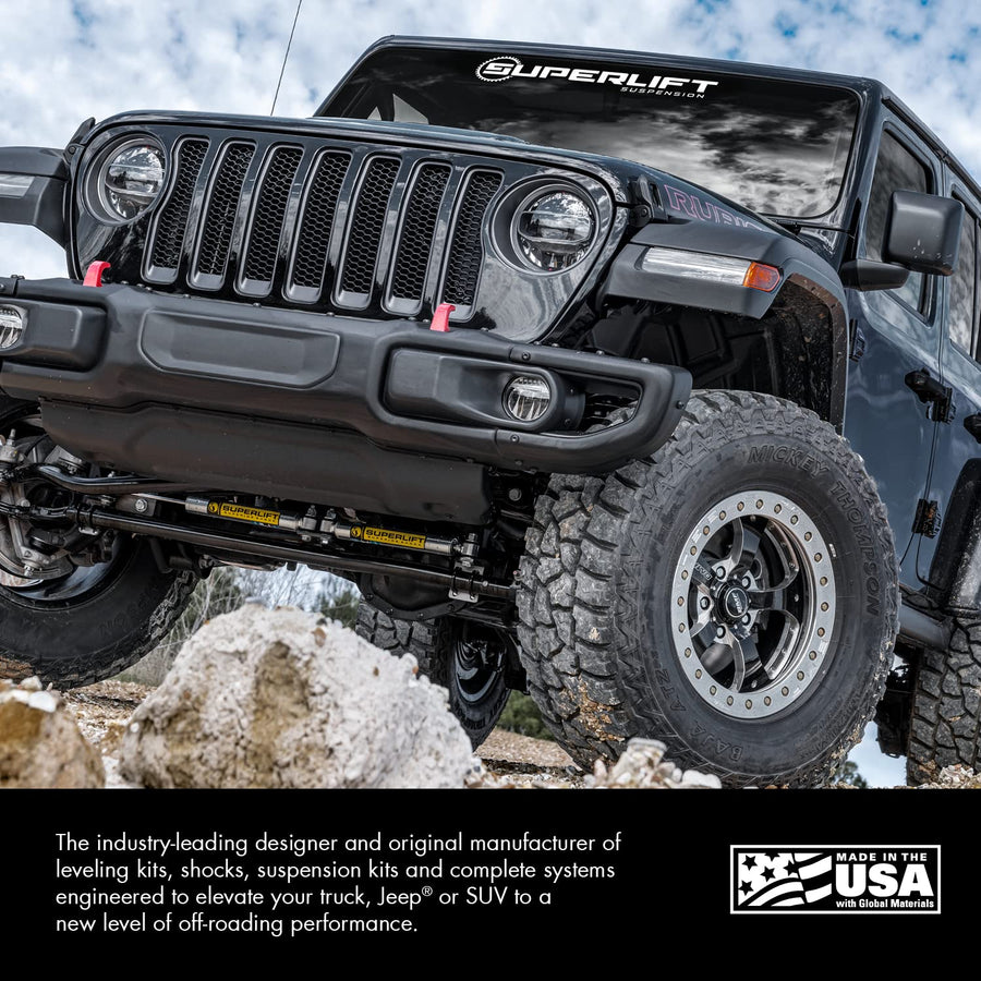 SUPERLIFT SUSPENSION RealTruck Shadow Series Shock with Hardware | 26.00" Extended and 15.50" Collapsed ( Stem to Eye Mount ) | 87305 | Fits 1994-2001 Dodge RAM 1500; 1994-2002 Dodge RAM 2500