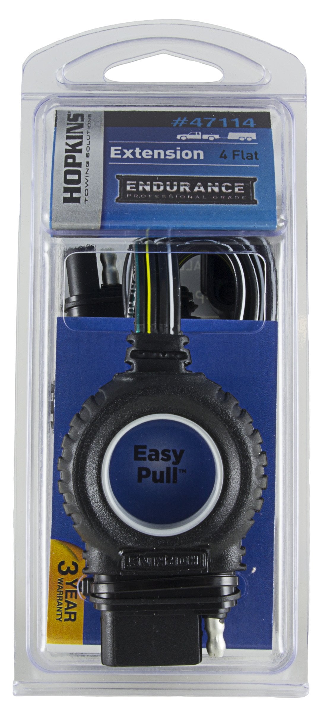 Endurance Hopkins Towing Solutions 47114 Easy-Pull 48" 4 Flat Extension Trailer Connector