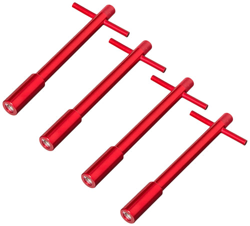 Moroso Valve Cover 68605 Wing Nuts, Red Powder Coat, Pack of 4