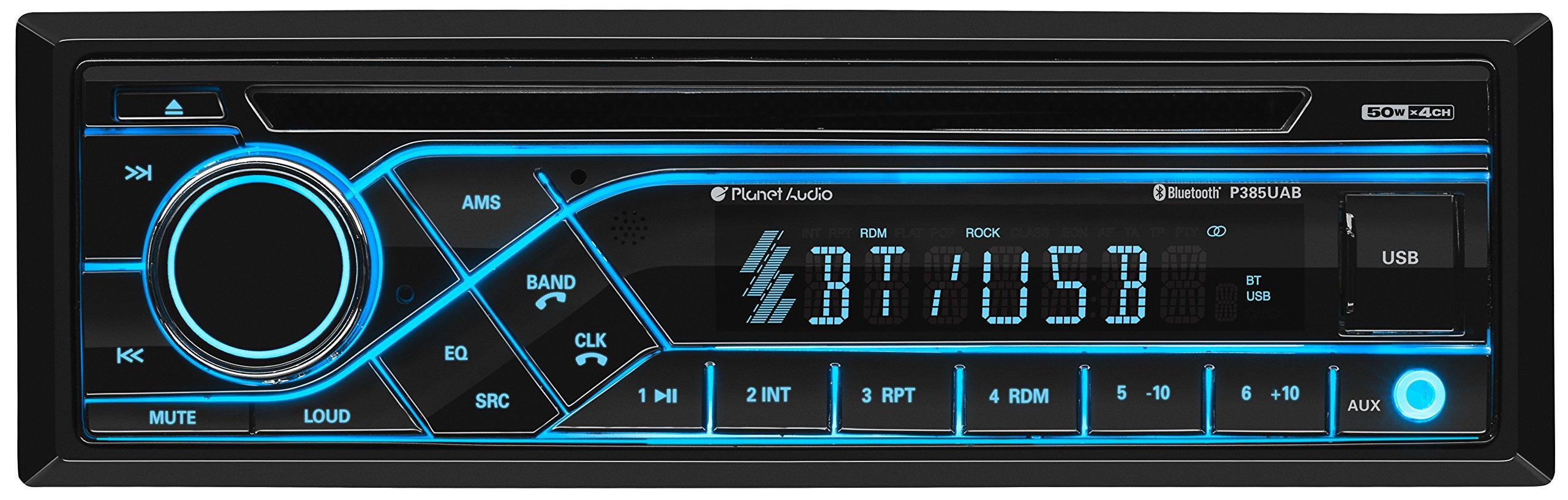 P385UAB Planet Audio Car Receiver - Bluetooth / CD / MP3 / USB, AM/FM Radio