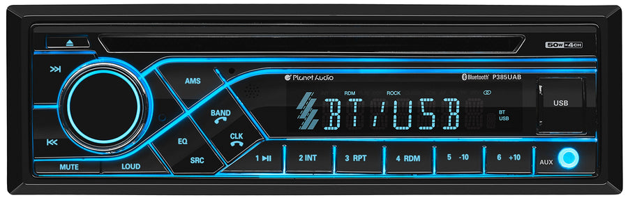 P385UAB Planet Audio Car Receiver - Bluetooth / CD / MP3 / USB, AM/FM Radio