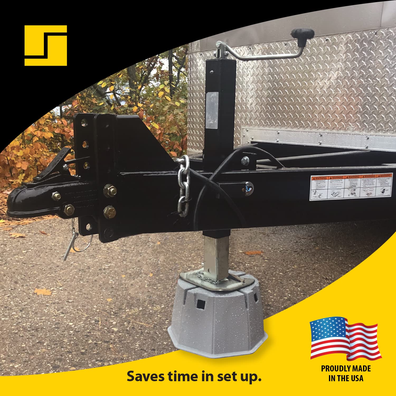 Stromberg Carlson JBP-712.6 Extreme Base Pad 6 Pack – 6" RV Utility Blocks for Leveling, Camper Jack Blocks, Setup Blocks – 6000 lb Capacity, Lightweight & Stackable – Universal Fit – Black – 6" Tall