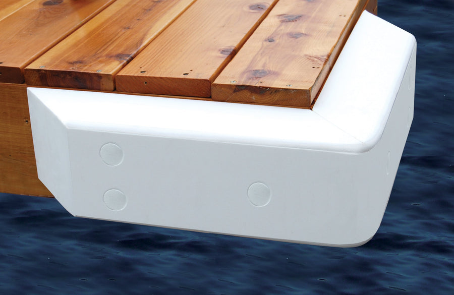 Taylor Made Corner White Dock Cushion, Made in the USA, Pre-Drilled, Easy Installation, Hardware Not Included - 2020108537