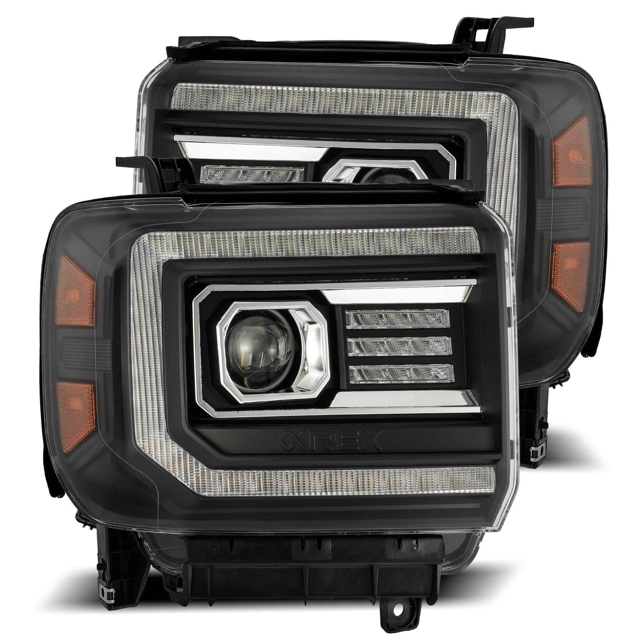 880615 AlphaRex USA LUXX Series LED Projector Headlights fits GMC Sierra 1500