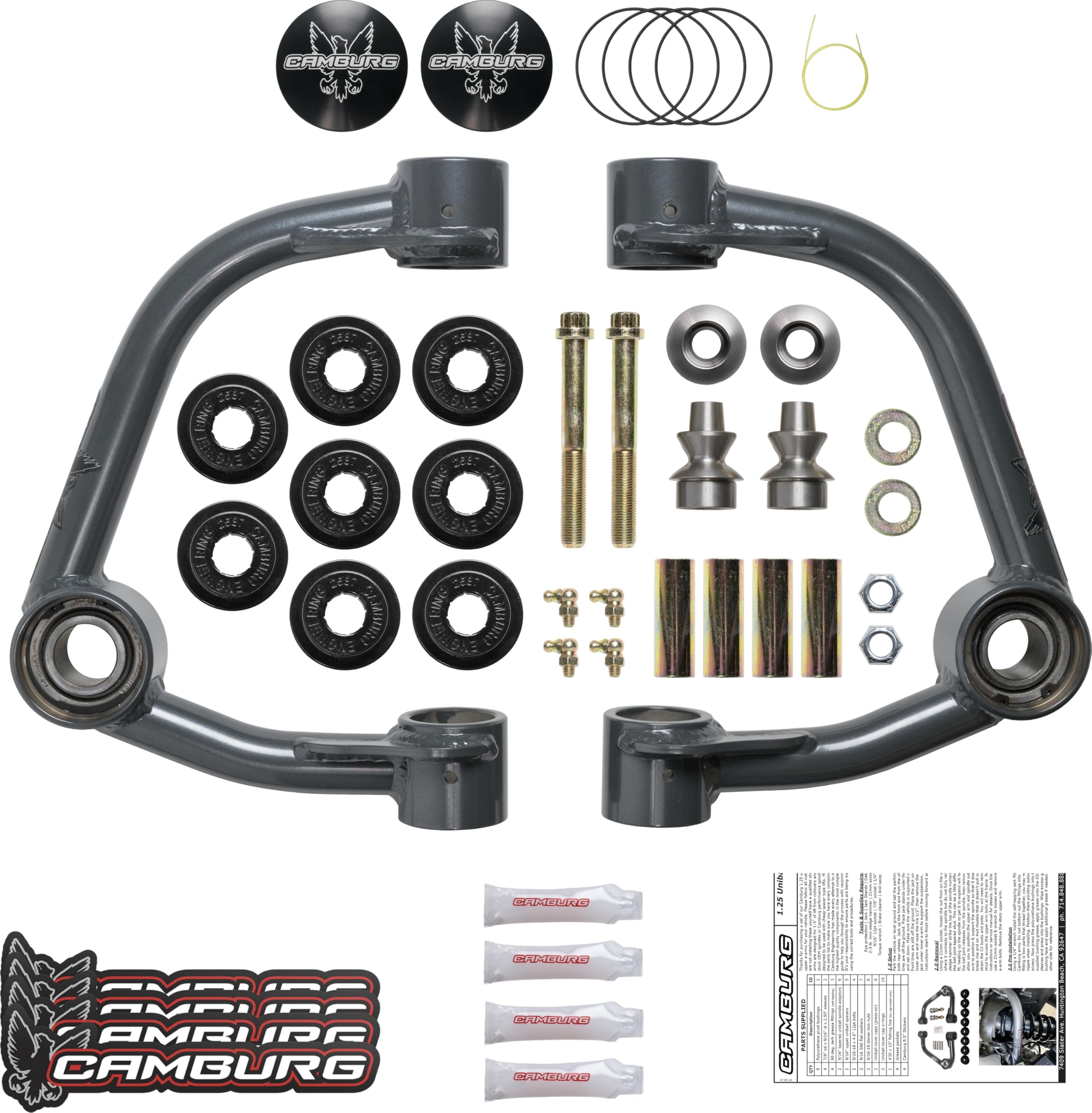 Camburg Front Upper Control Arm Kit Suspension CAM-110187: Compatible with 2009-2020 Ford F-150 (Excludes Raptor)