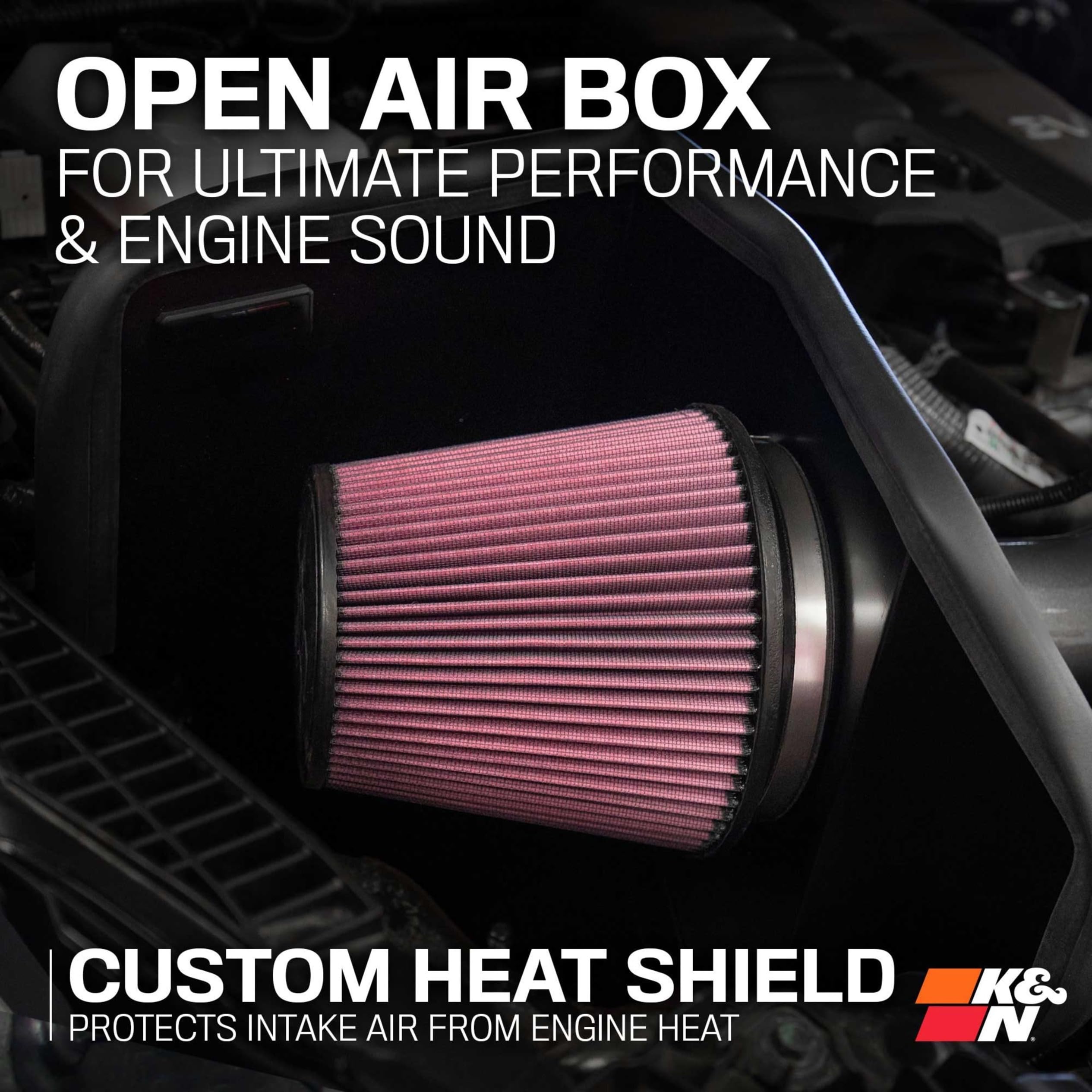Cold Air Intake System K&N: High-Flow Air Filter, Increase Performance & Towing: Compatible with 1994-2002 Dodge/RAM: 2500, 3500, 57-1525