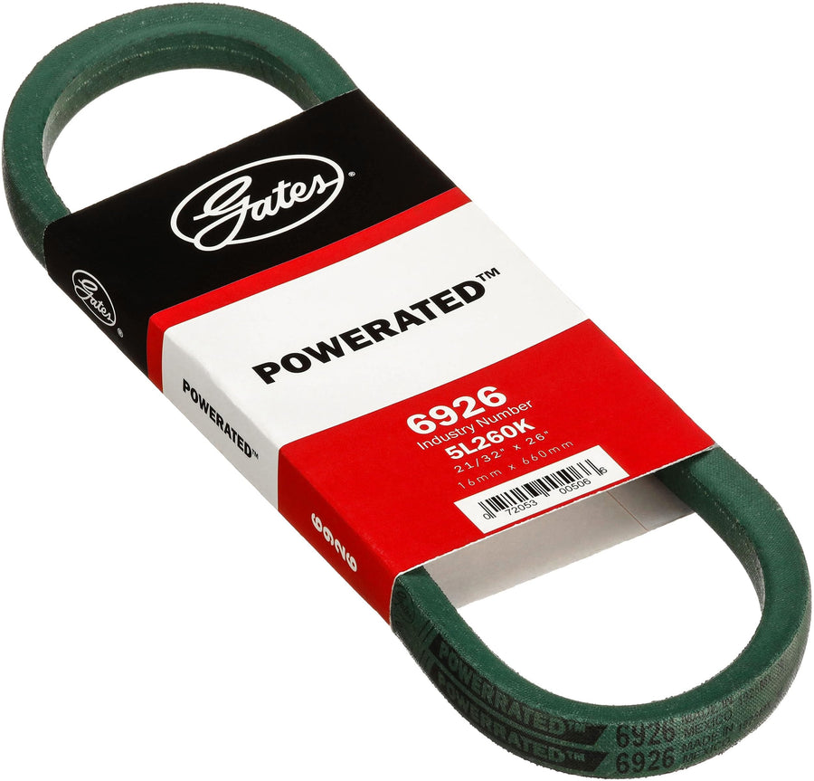 PoweRated Gates 6926 Medium Horse-Power FHP V-Belt, black