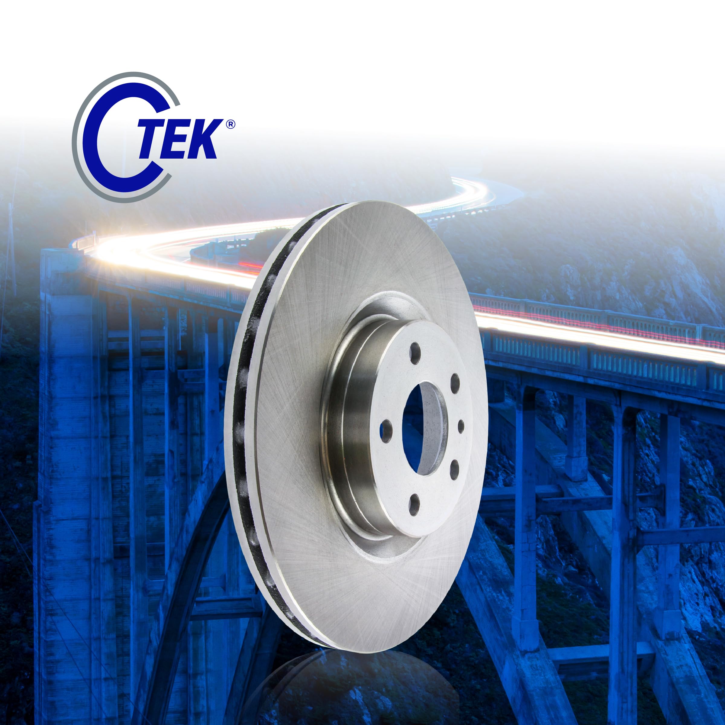 C-Tek Centric 121.47029 Automotive Rear Brake Rotor Fits Select Scion, Subaru Model Year